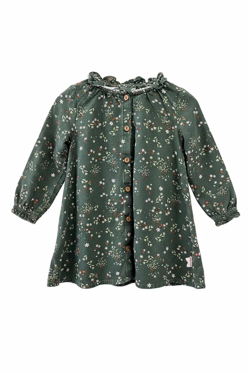 Green Souris Mini Dress, 18-24m