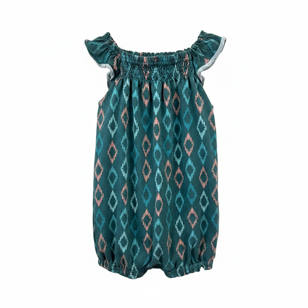 Green Oshkosh Romper, 18m