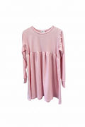 Pink Tiny Button Apparel Dress, 6-7y