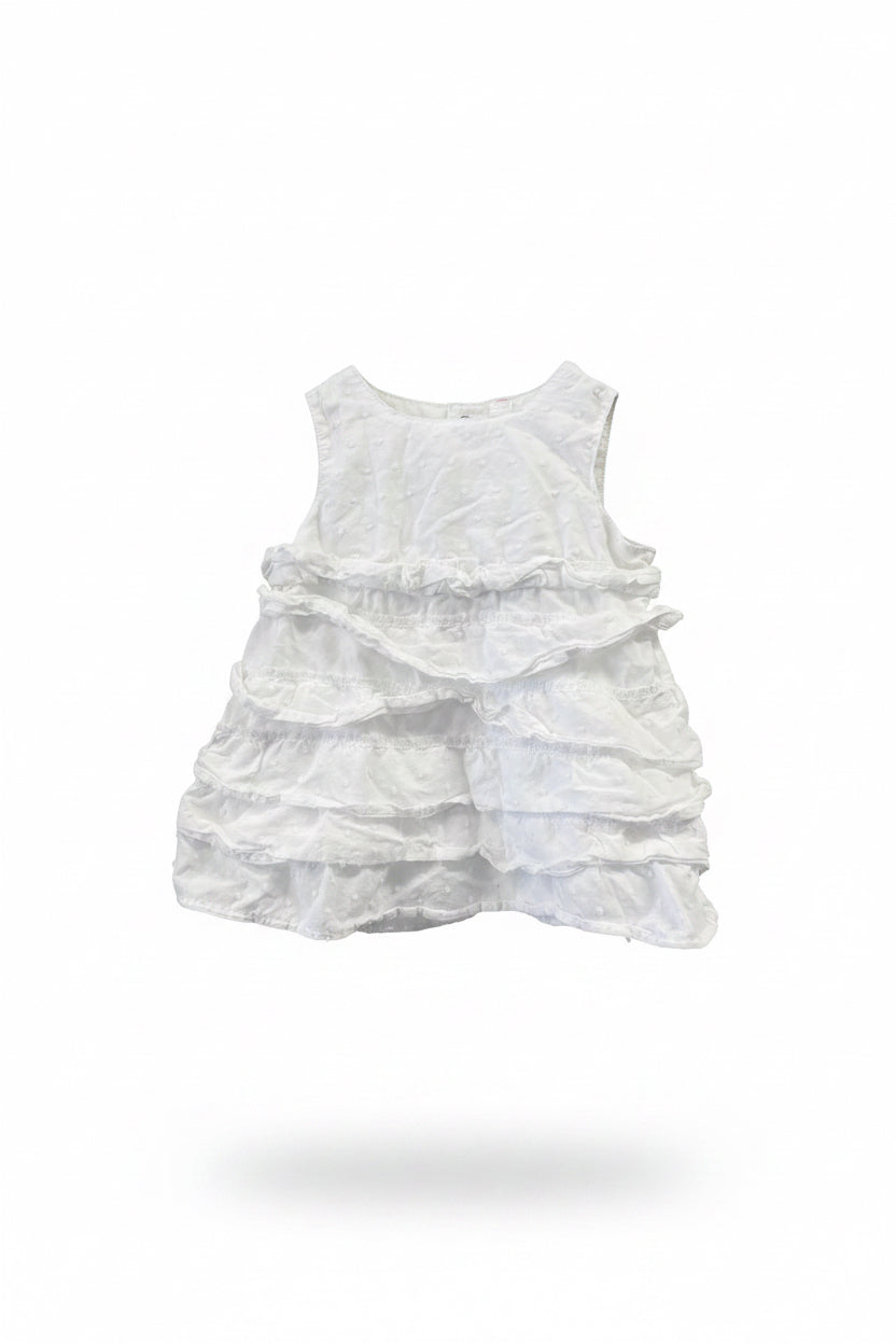 White Cherokee Dress, 0-3m