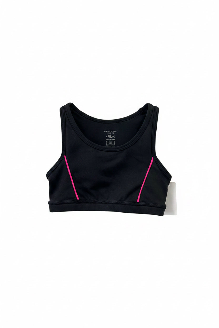 Black Misc Sports Bra, 7/8y
