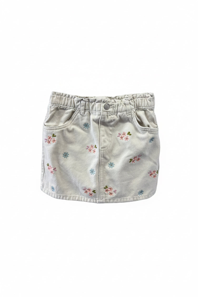 Beige M+S Skirt, 6-7y