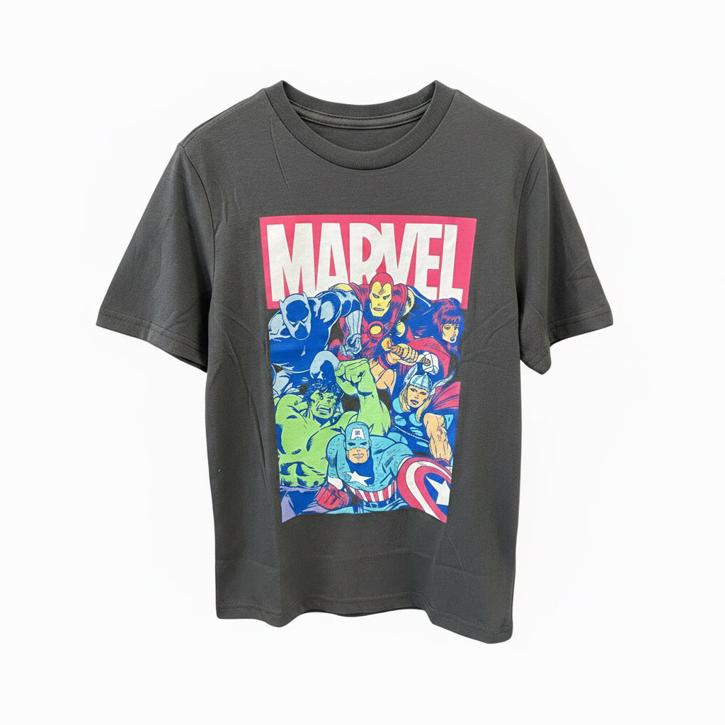 Grey Marvel T-Shirt, 8y