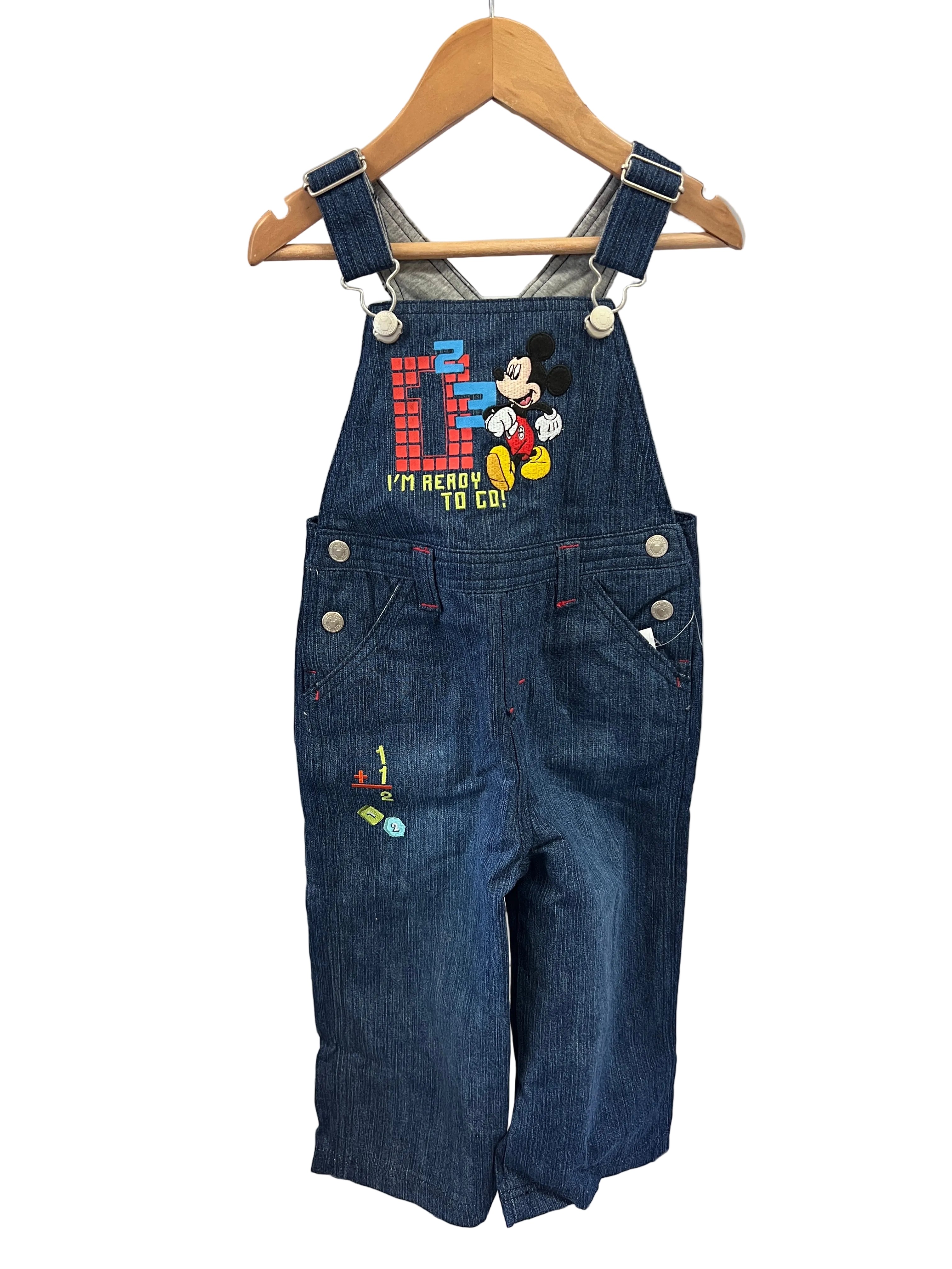 Denim Disney Overalls, 2T