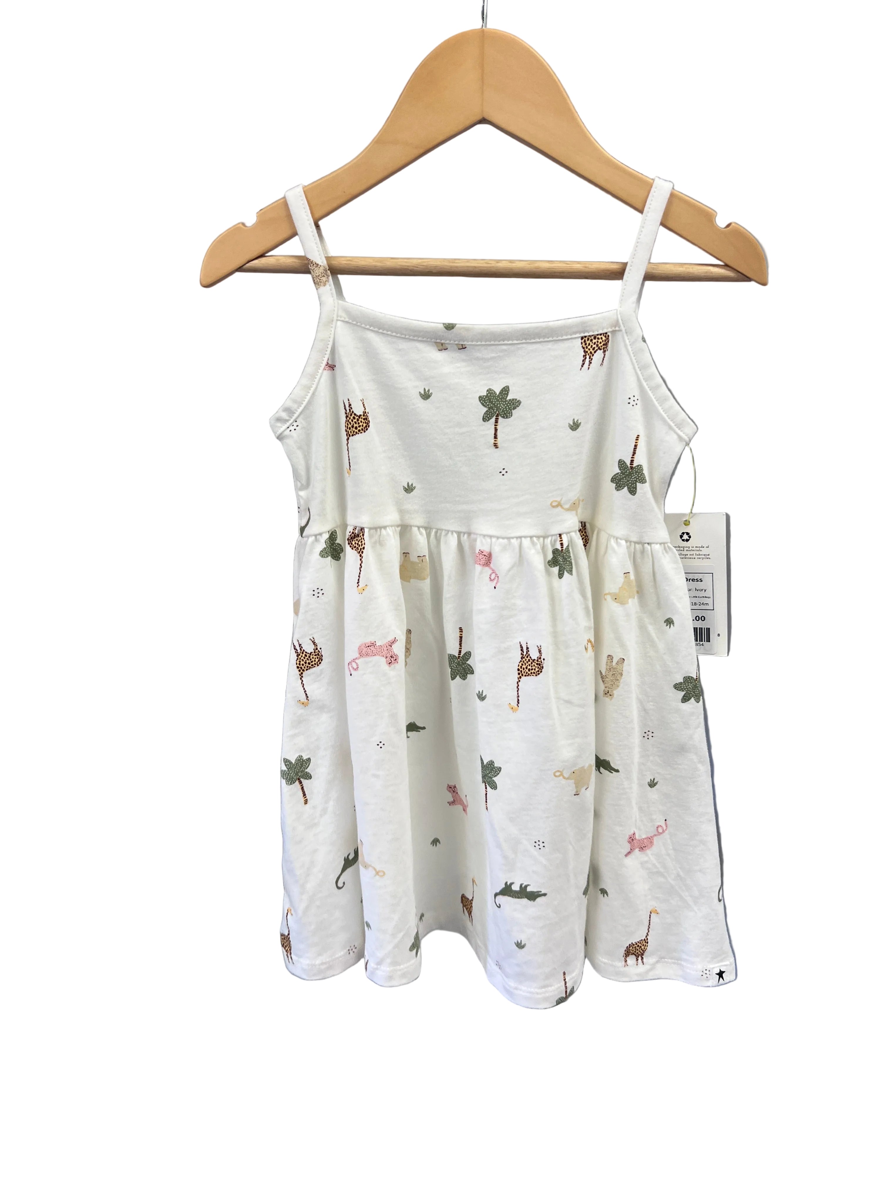 Ivory Rise Little Earthlings Dress, 18-24m