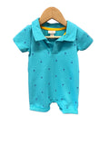 Teal Cat & Jack Romper, 6-9m