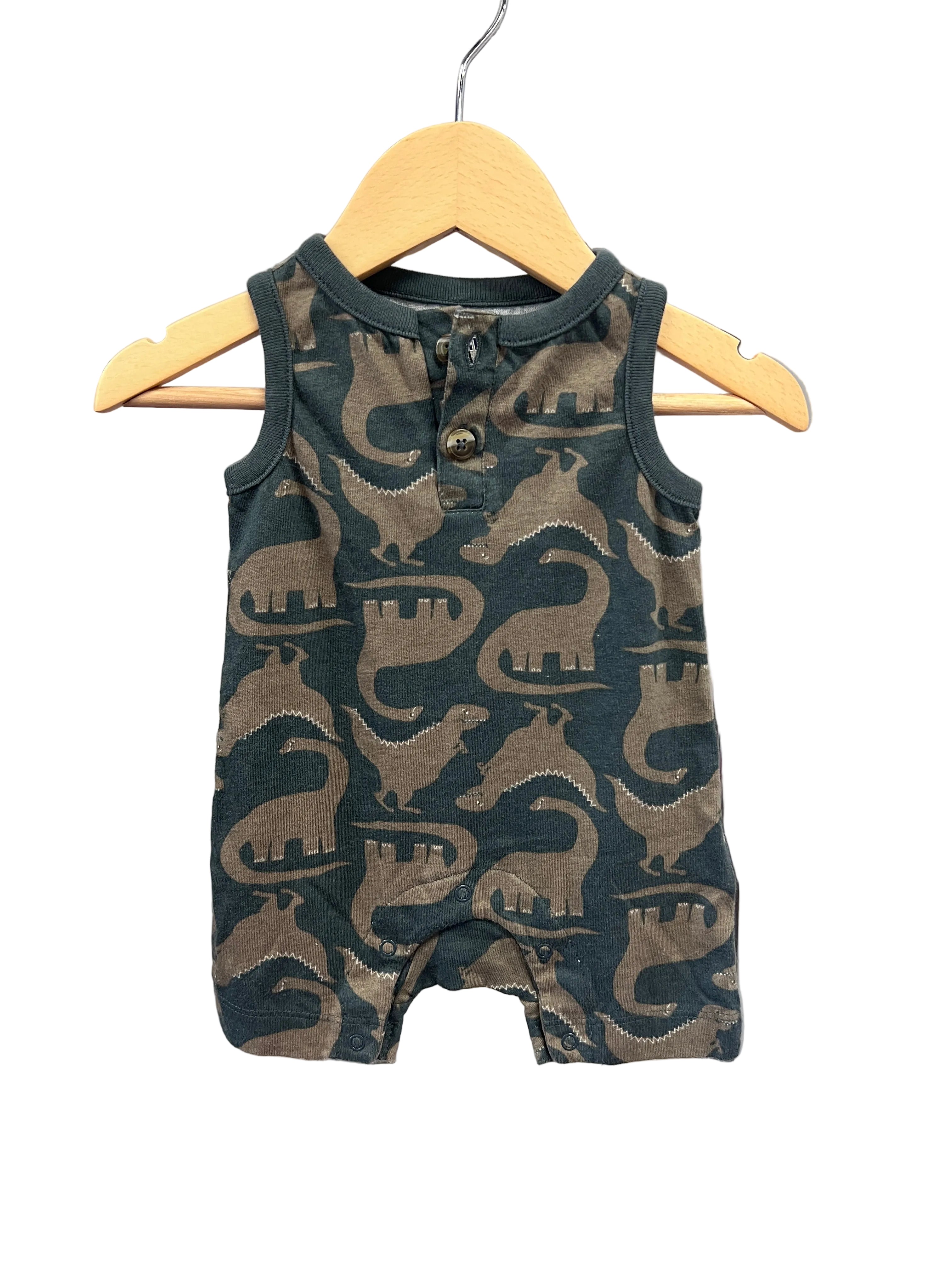 Green Old Navy Romper, 0-3m