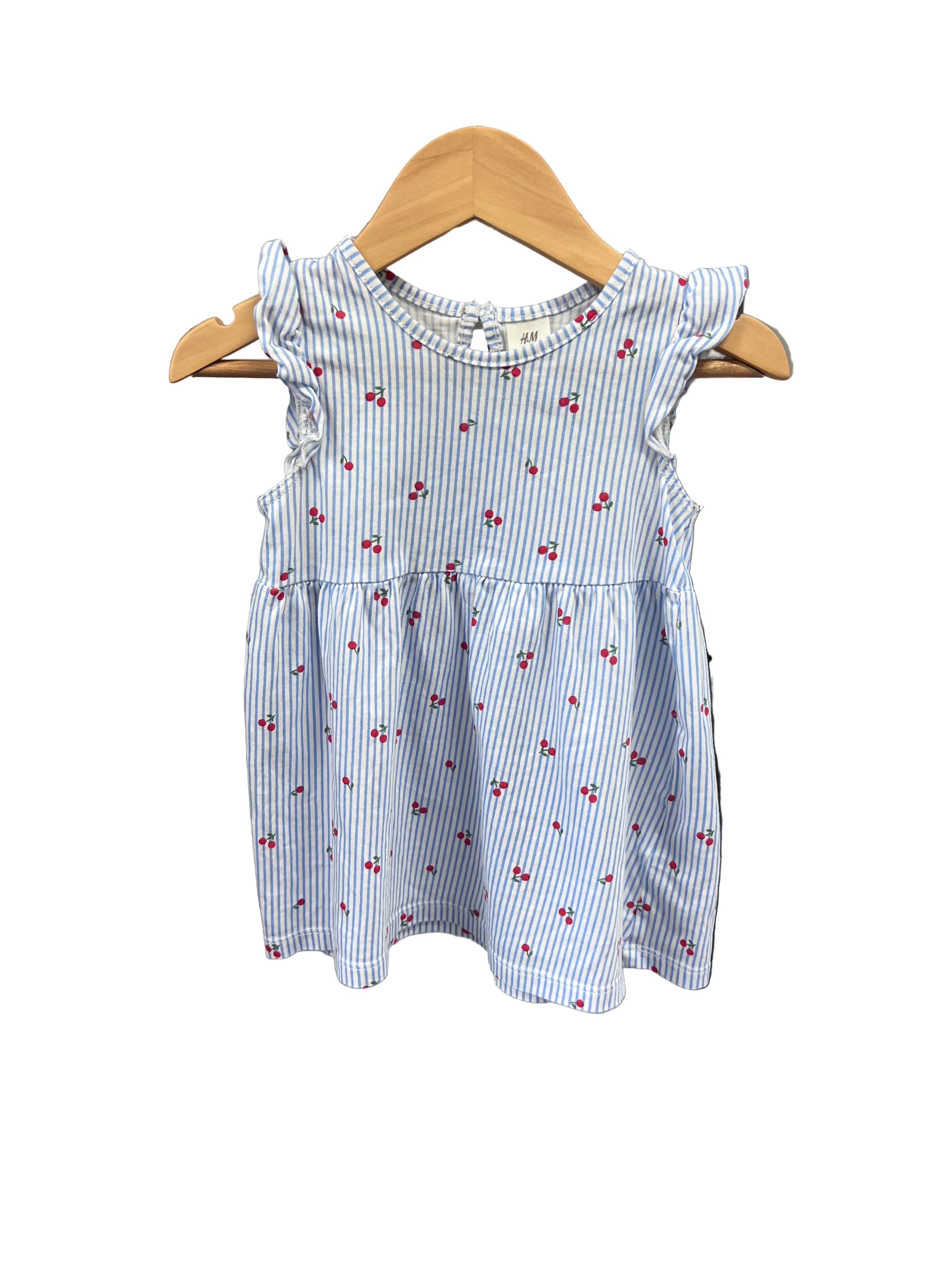 Stripe H&M Dress, 6-9m