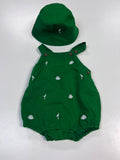 Green Janie & Jack Romper, 3-6m