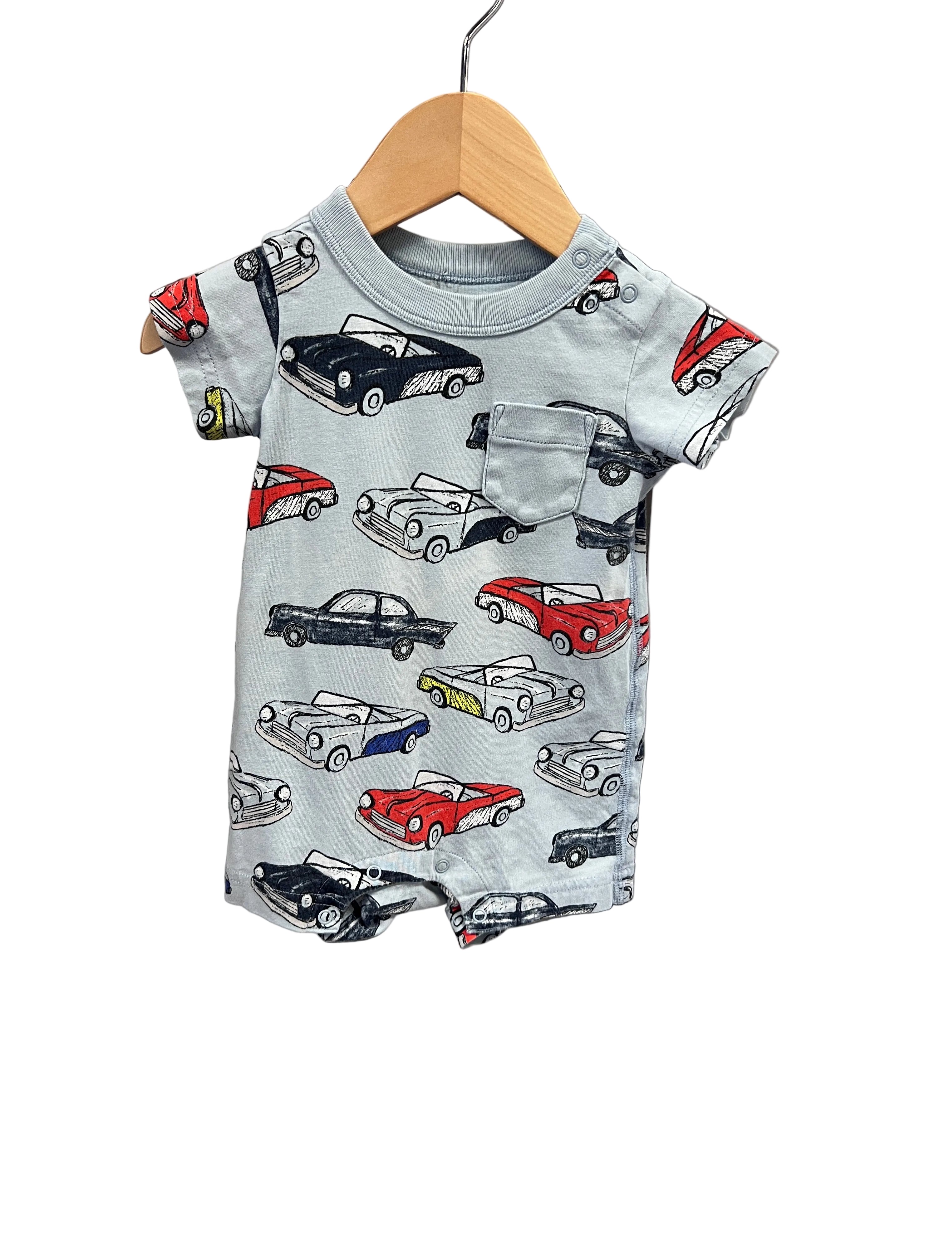 Blue Tea Collection Romper, 3-6m
