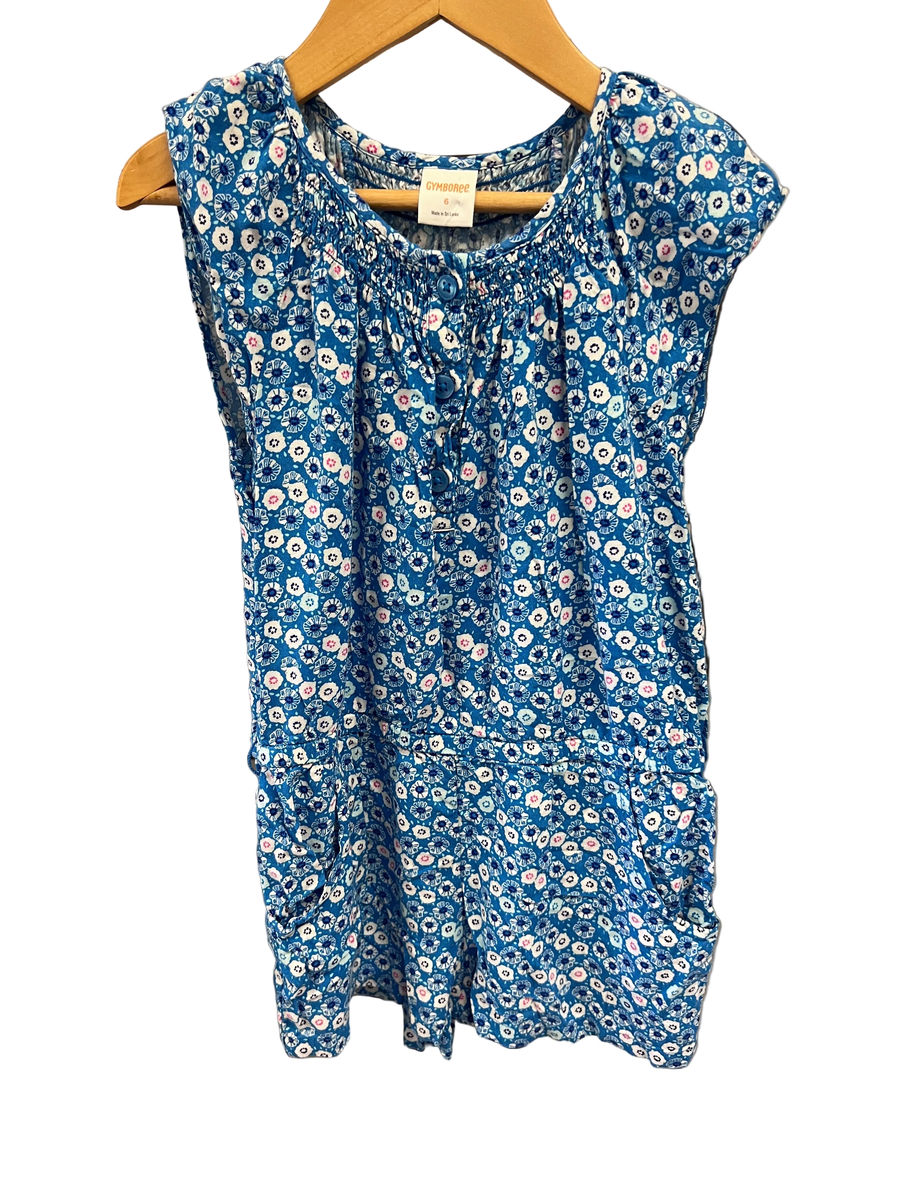 blue Gymboree Romper, 6y