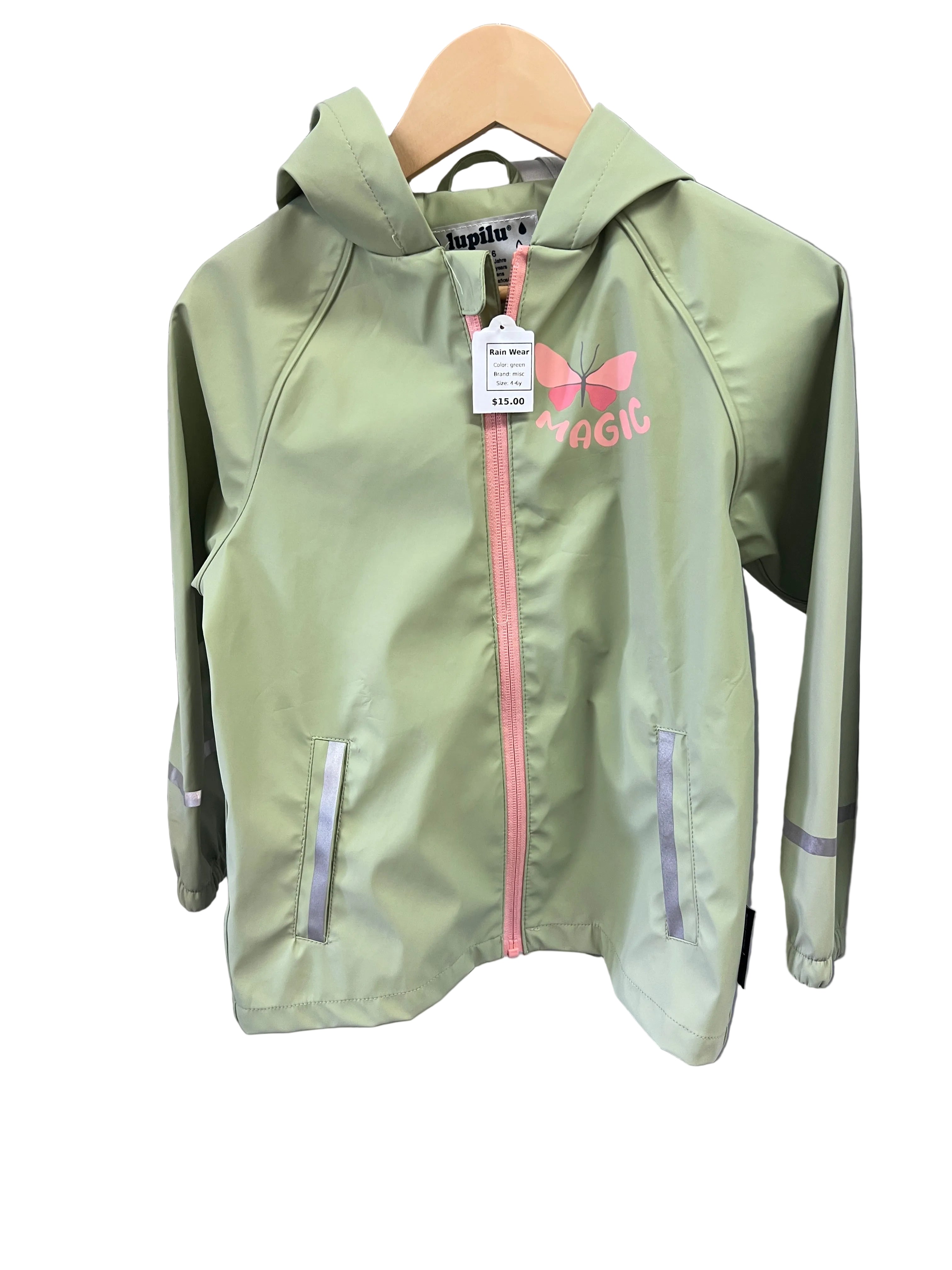 green misc Rain Wear, 4-6y