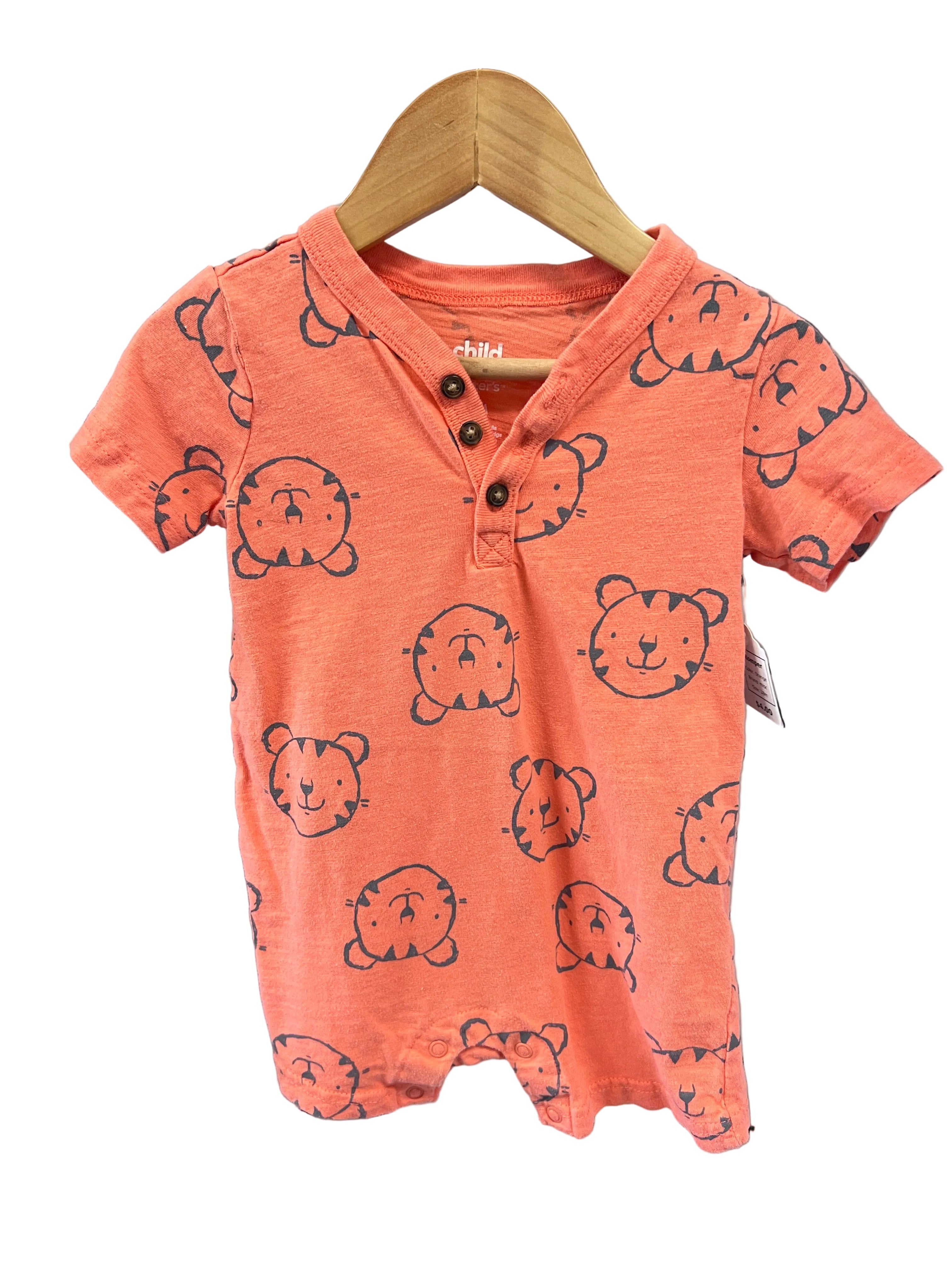 Orange misc Romper, 18m
