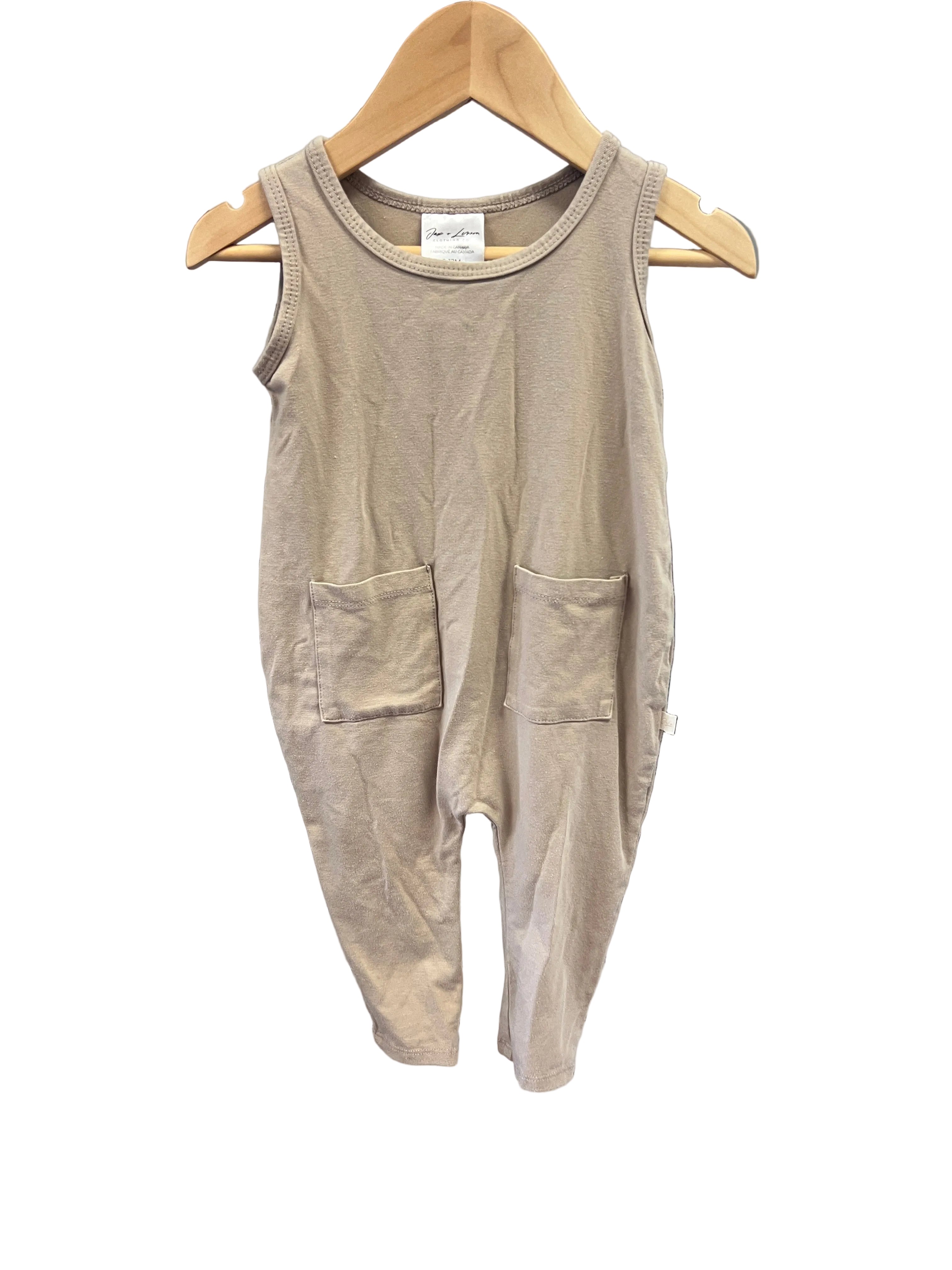 Beige Jax & Lennon Romper, 6-12m
