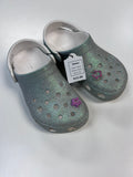 Silver Crocs Shoes, C12