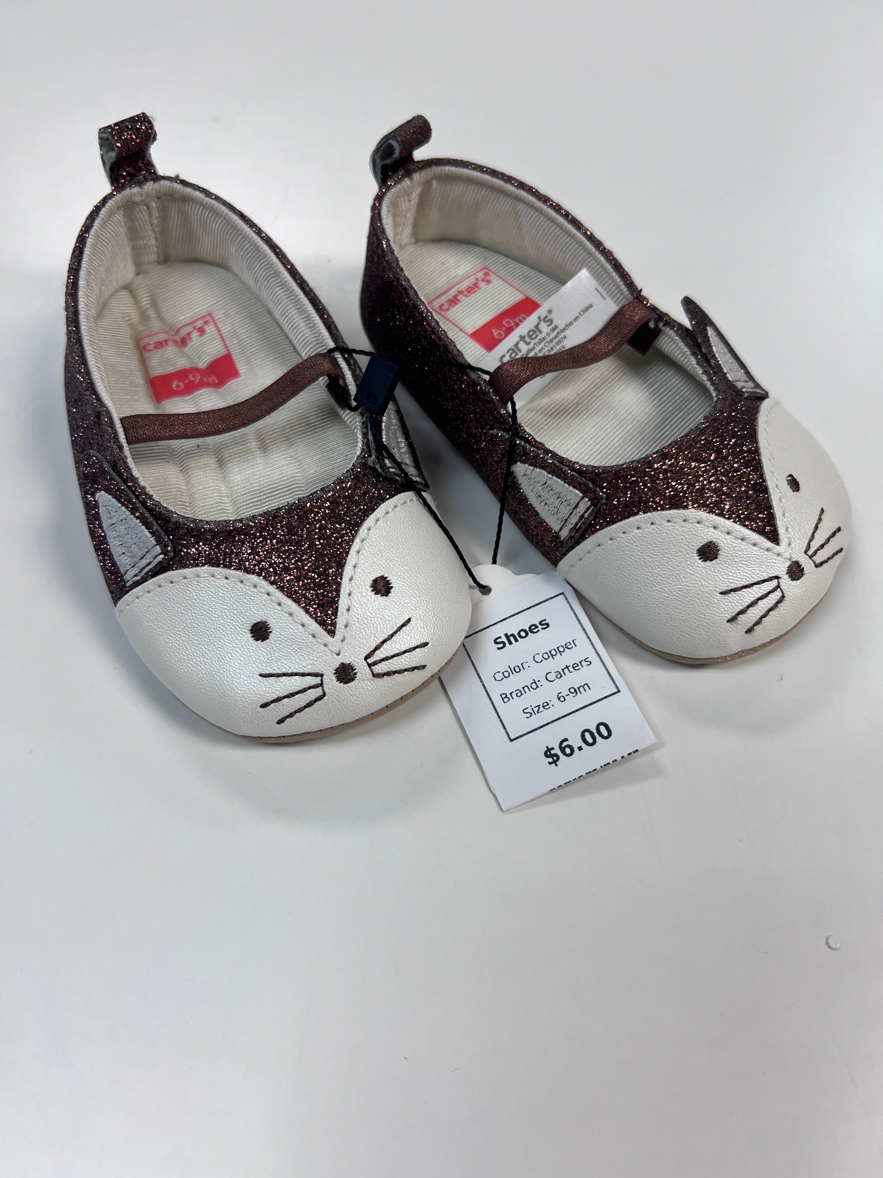 Copper Carters Shoes, 6-9m