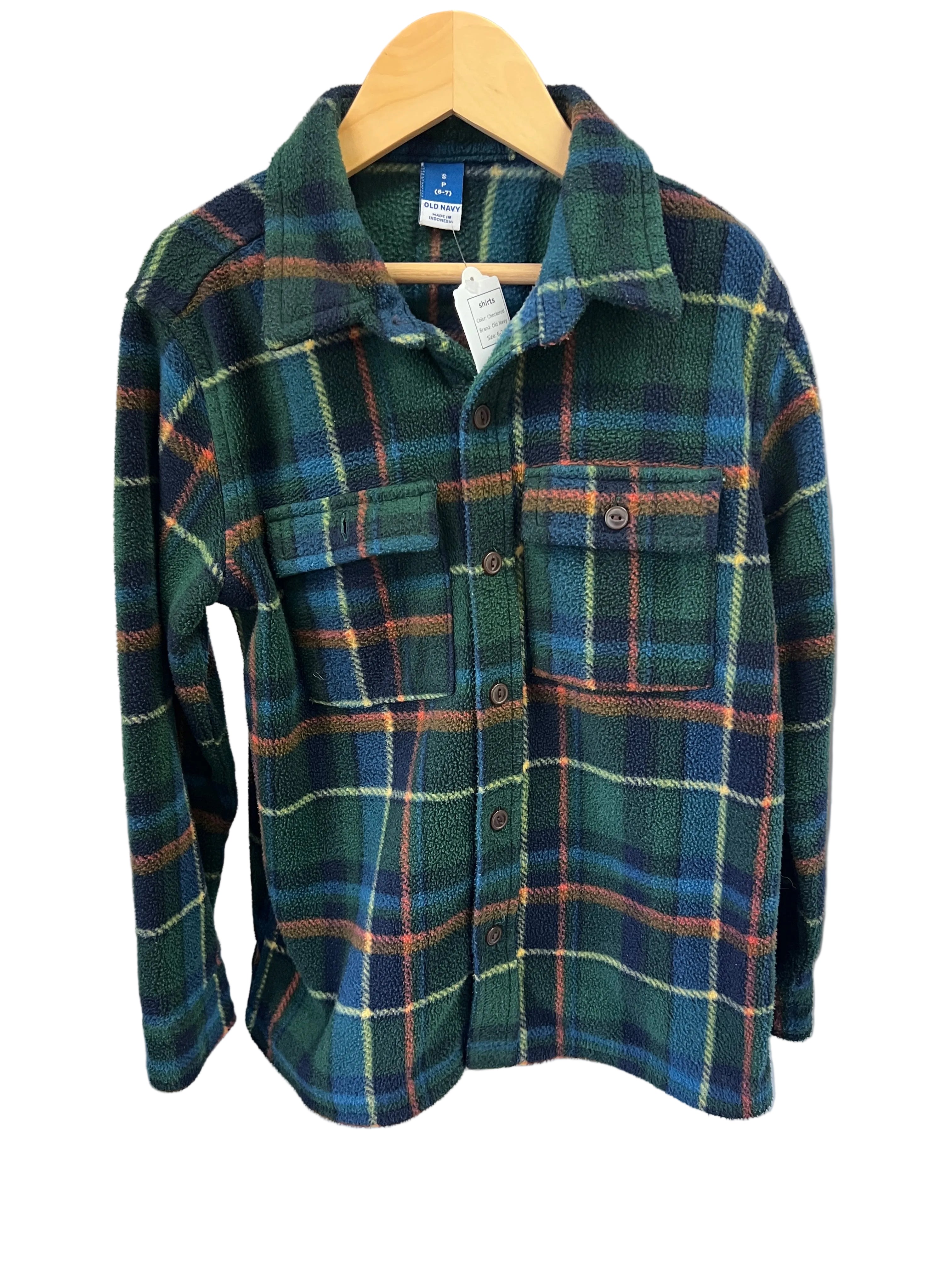 Checkered Old Navy shirts, 6-7y