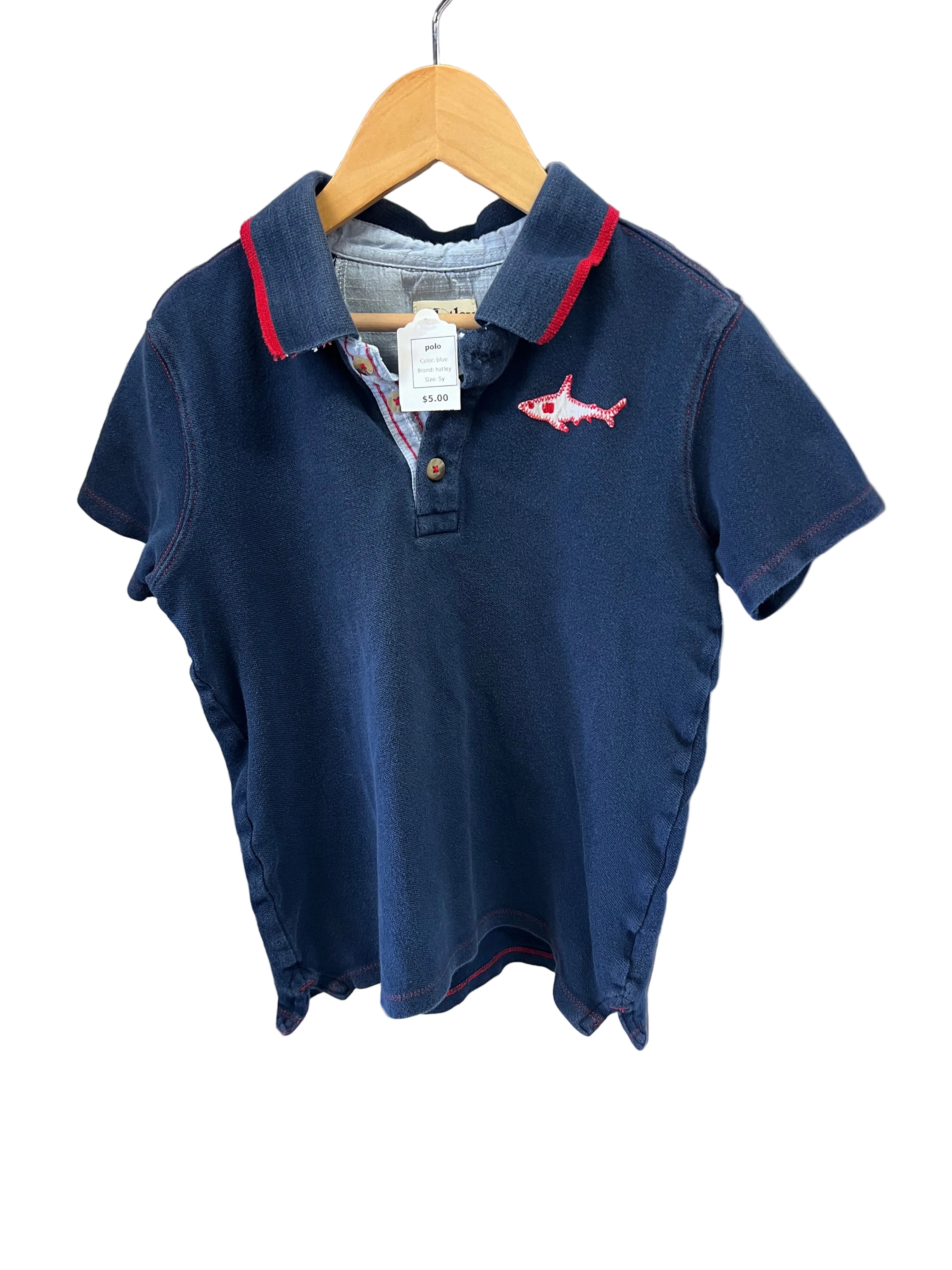 blue hatley polo, 5y