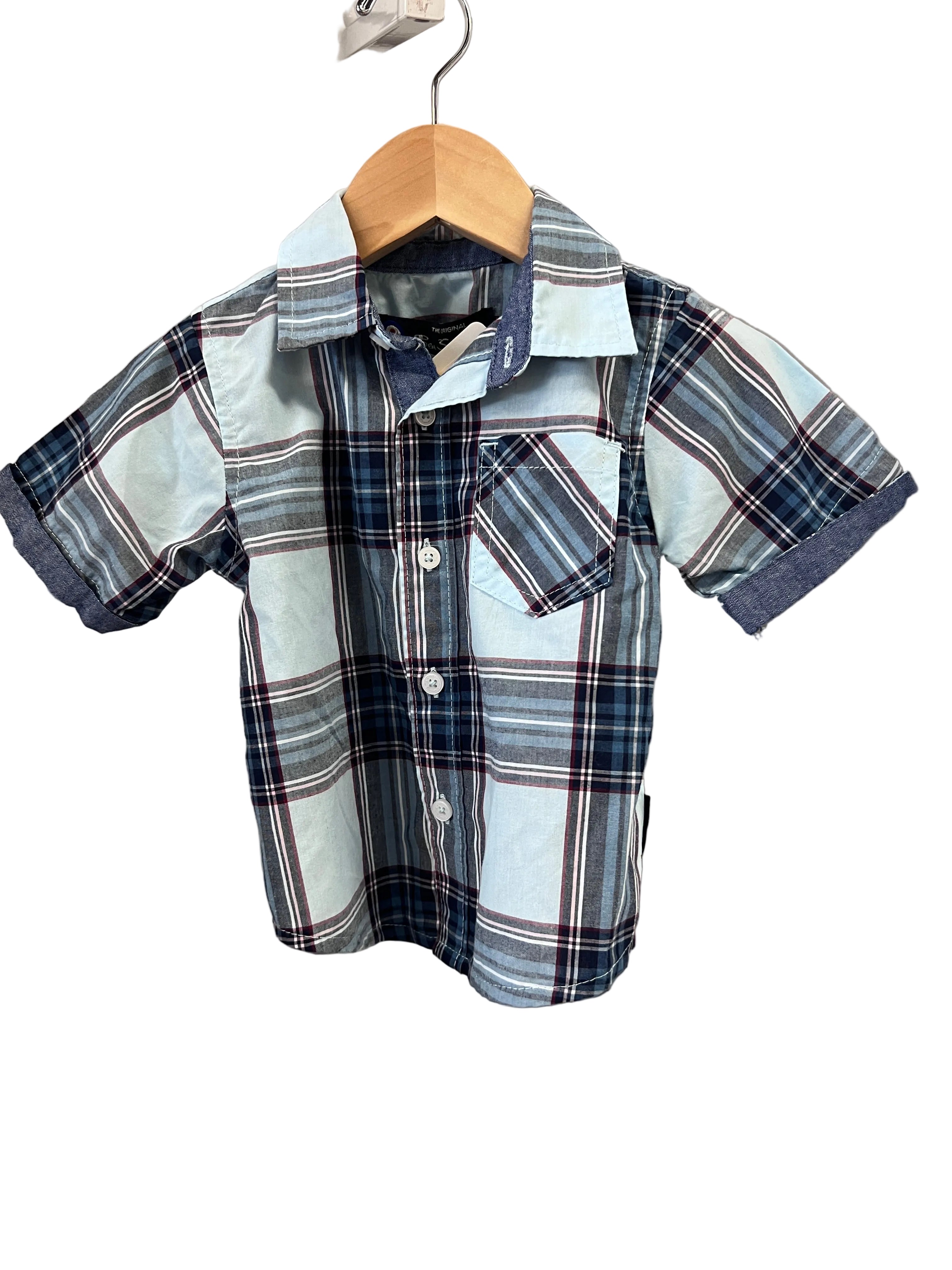Plaid Ben Sherman Dress Shirt, 12m