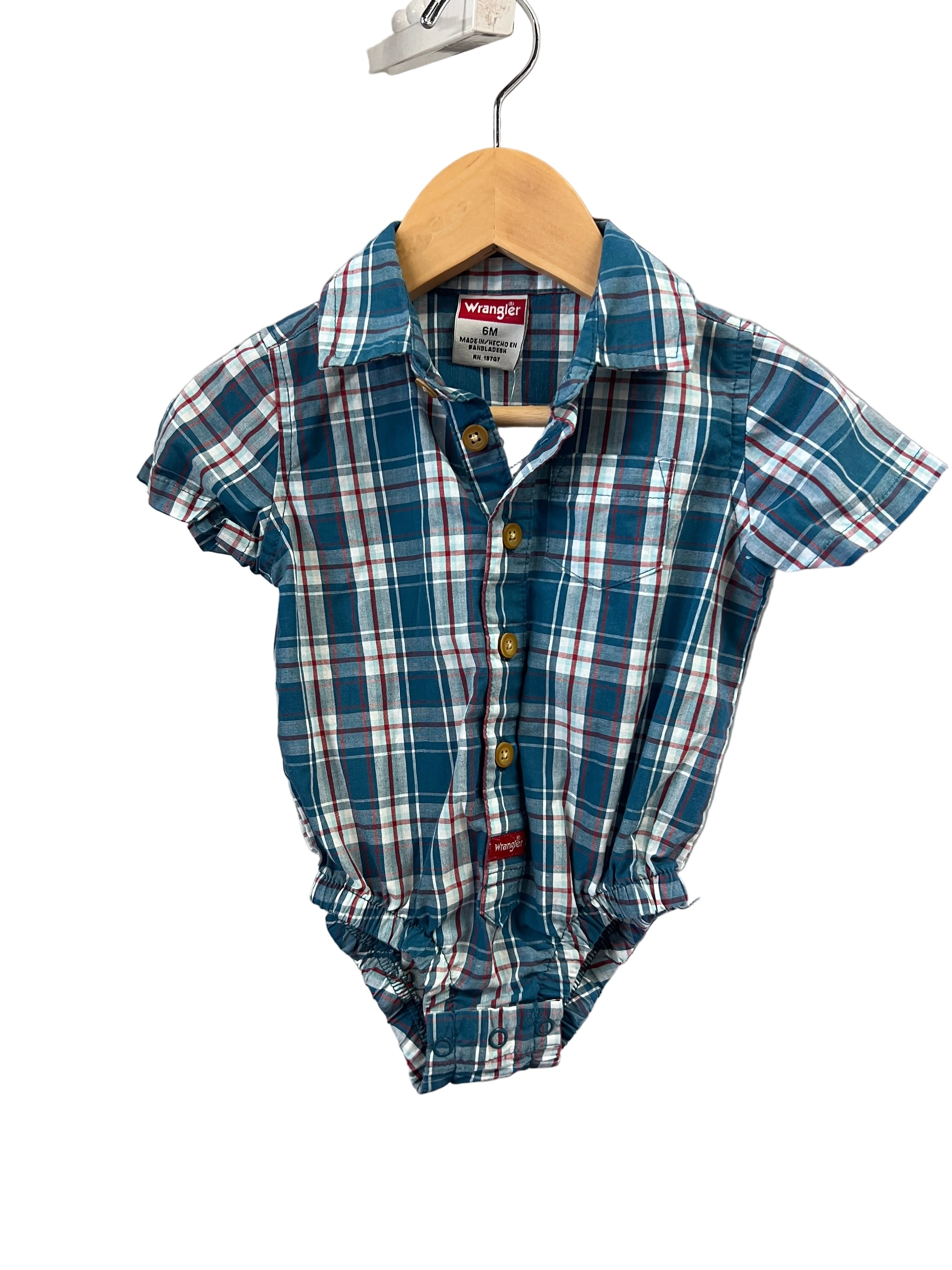 Plaid Wrangler Shirt, 6m