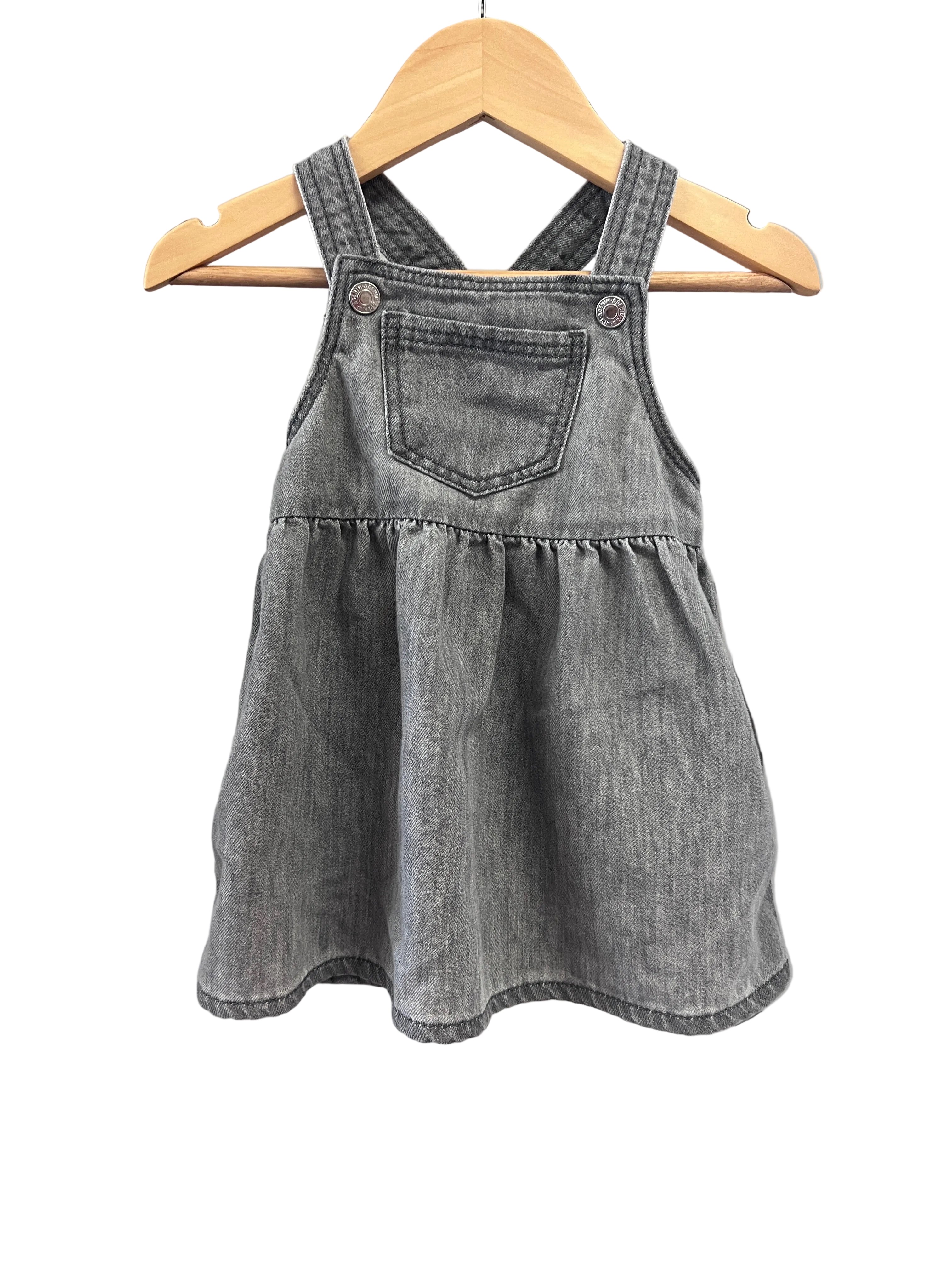 Grey H&M Pinafore, 4-6m