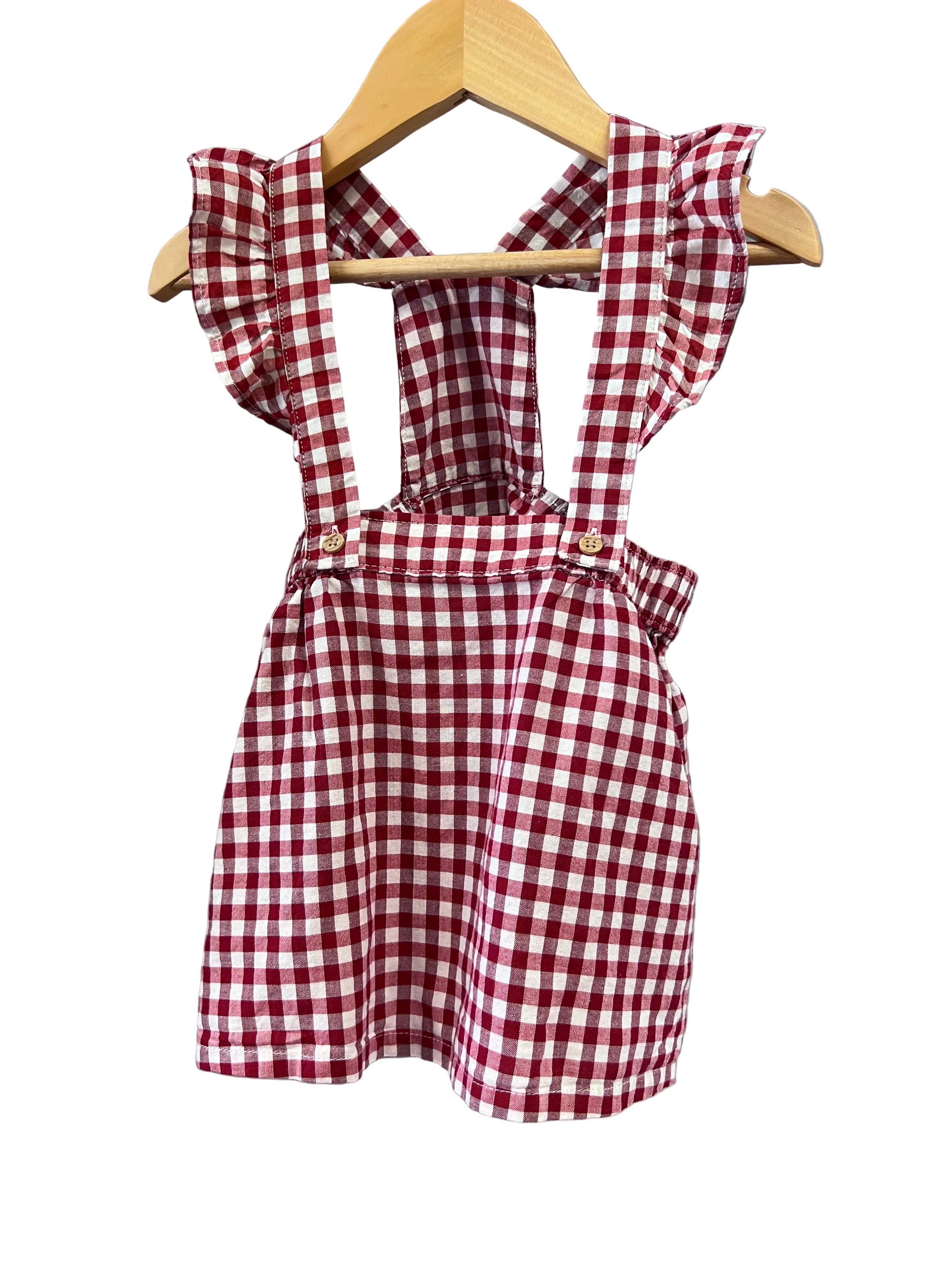Checkered H&M Pinafore, 6-9m