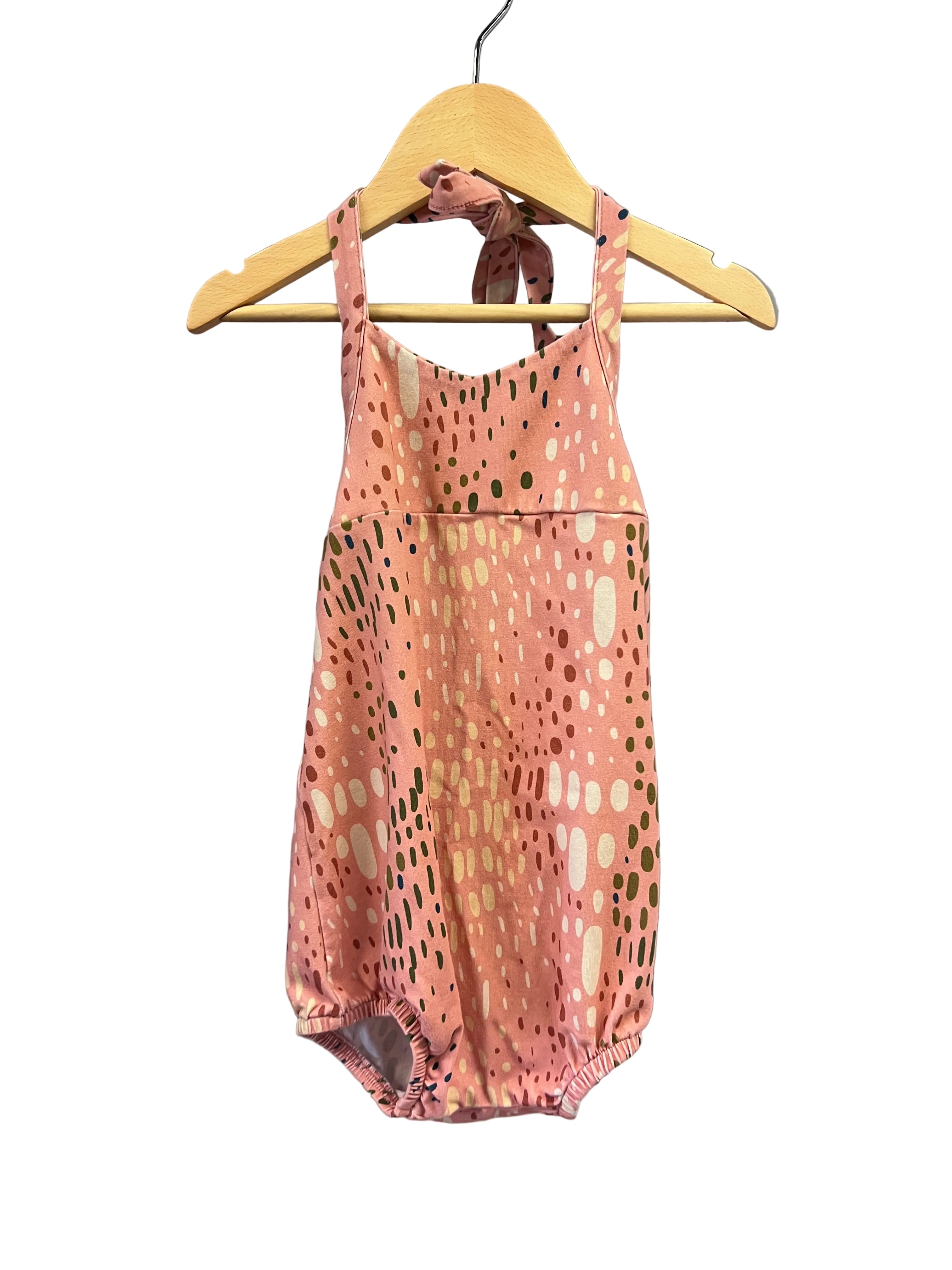 Peach Little & Lively Romper, 3-4t