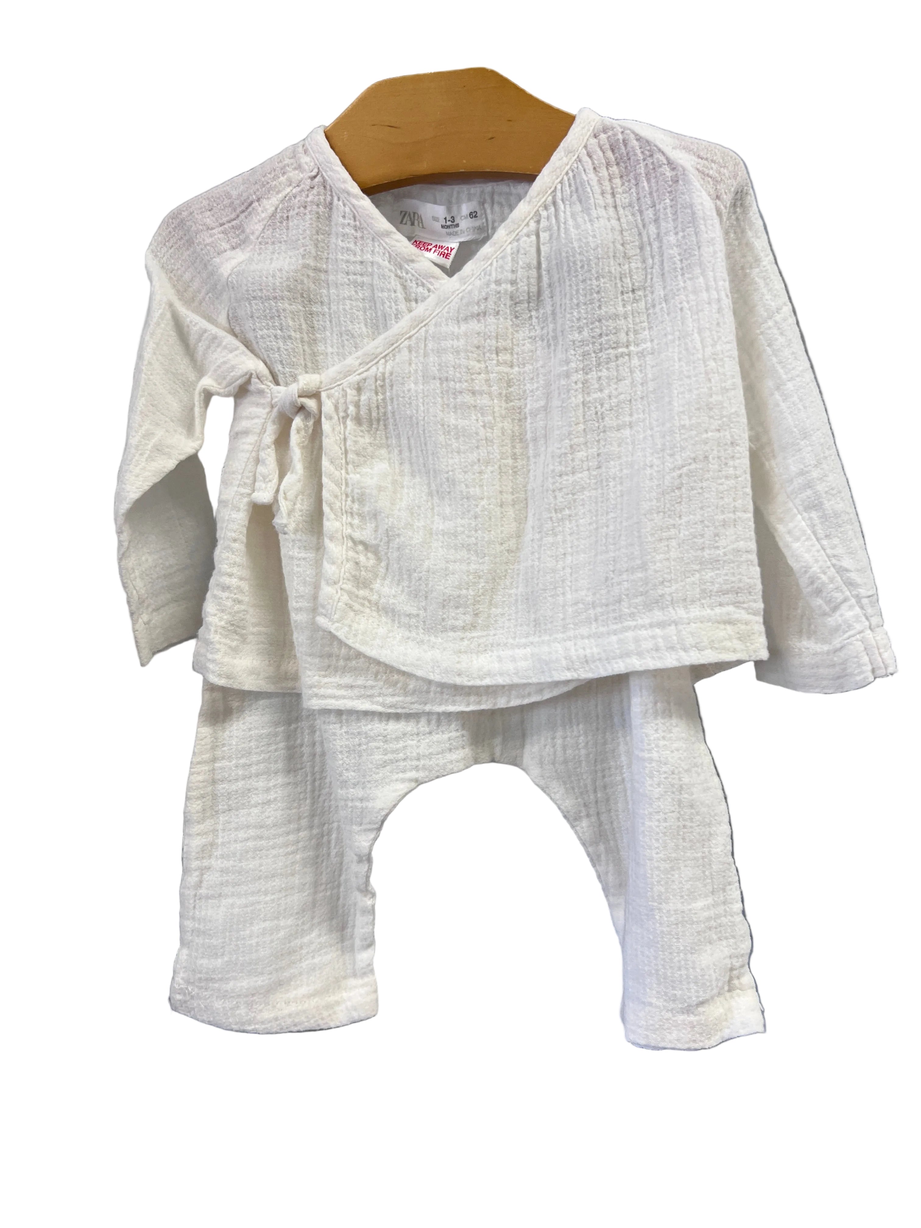 Cream Zara Set, 1-3m