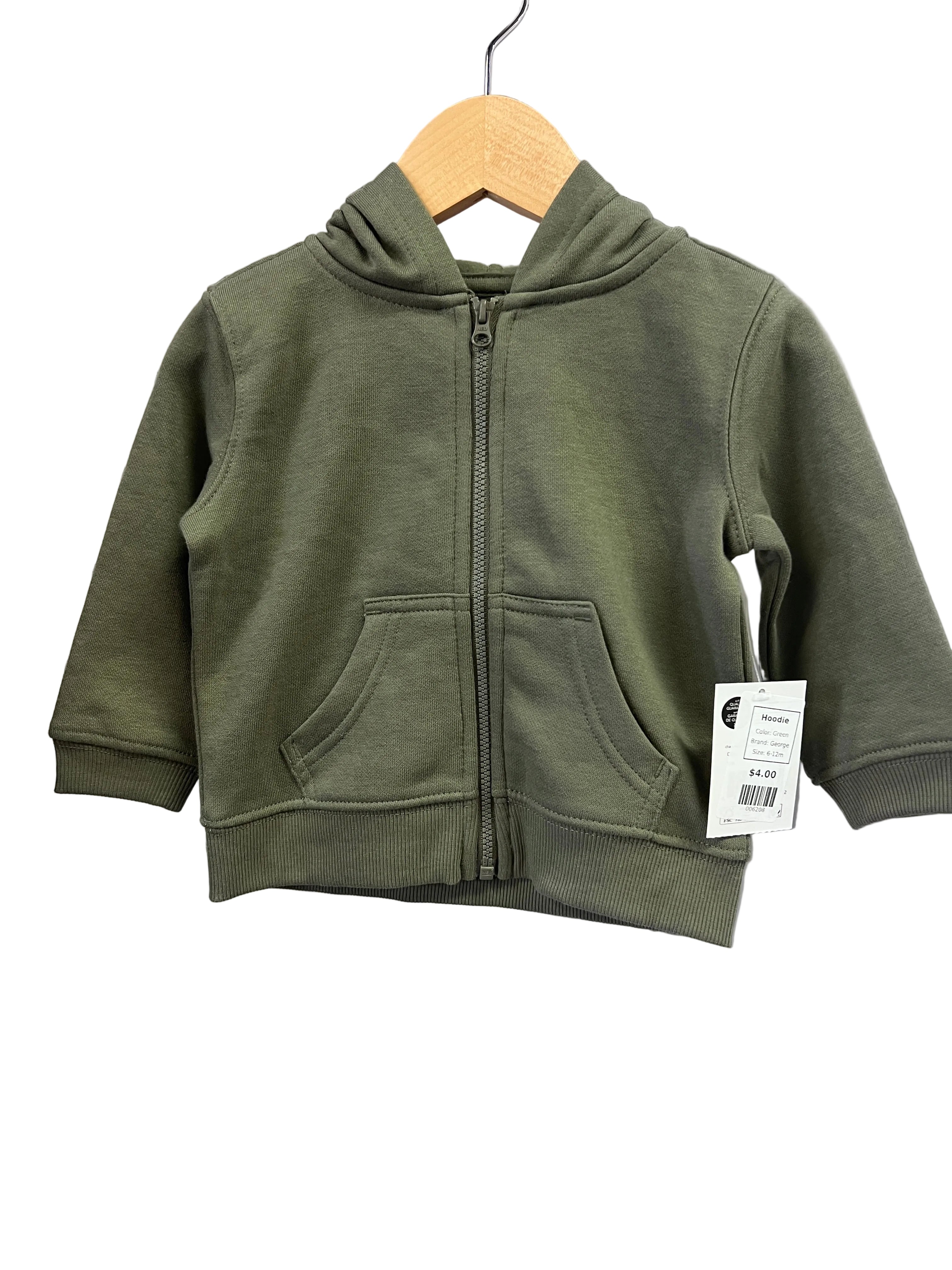 Green George Hoodie, 6-12m