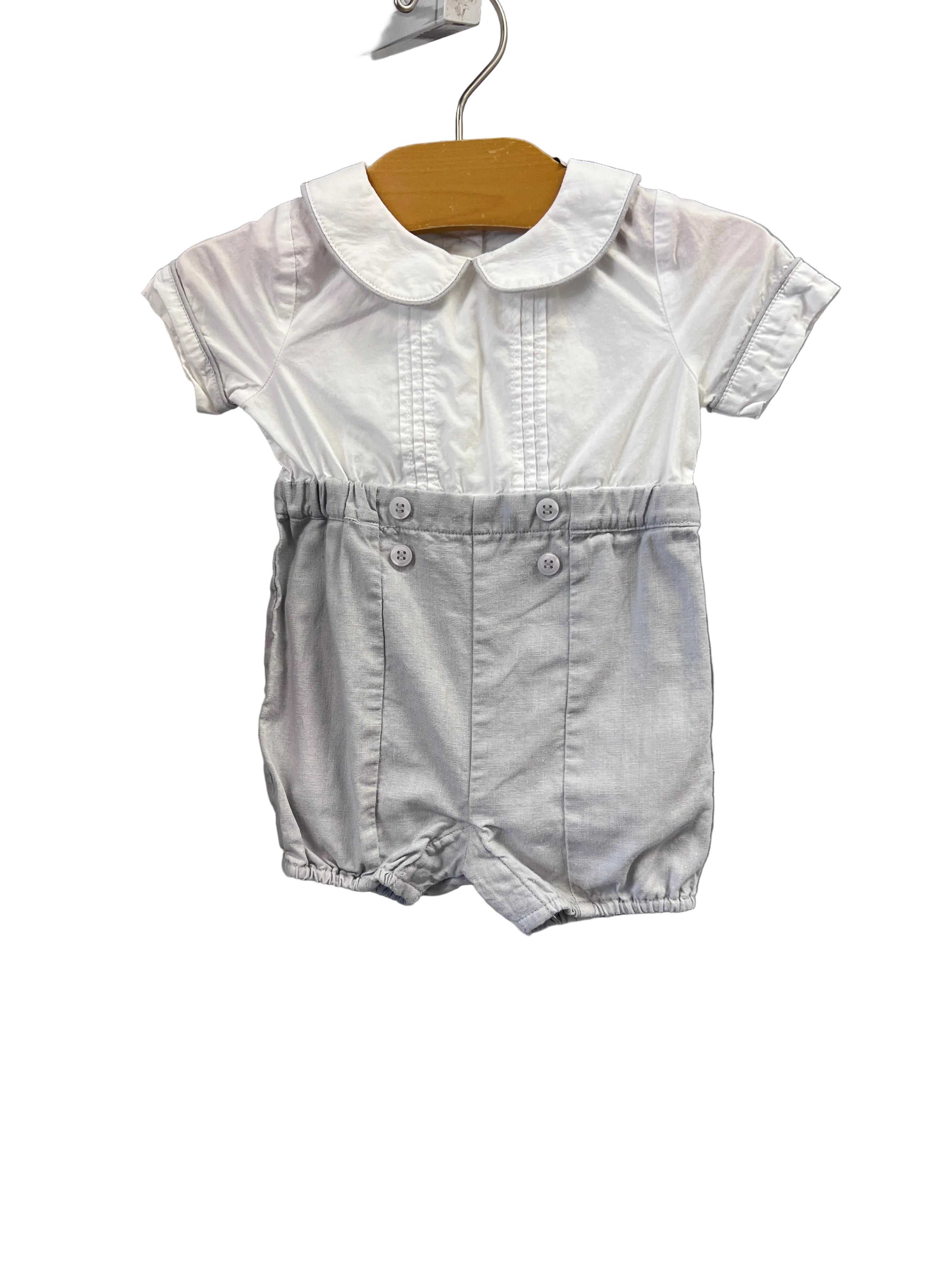 White John Lewis Romper, 3-6m