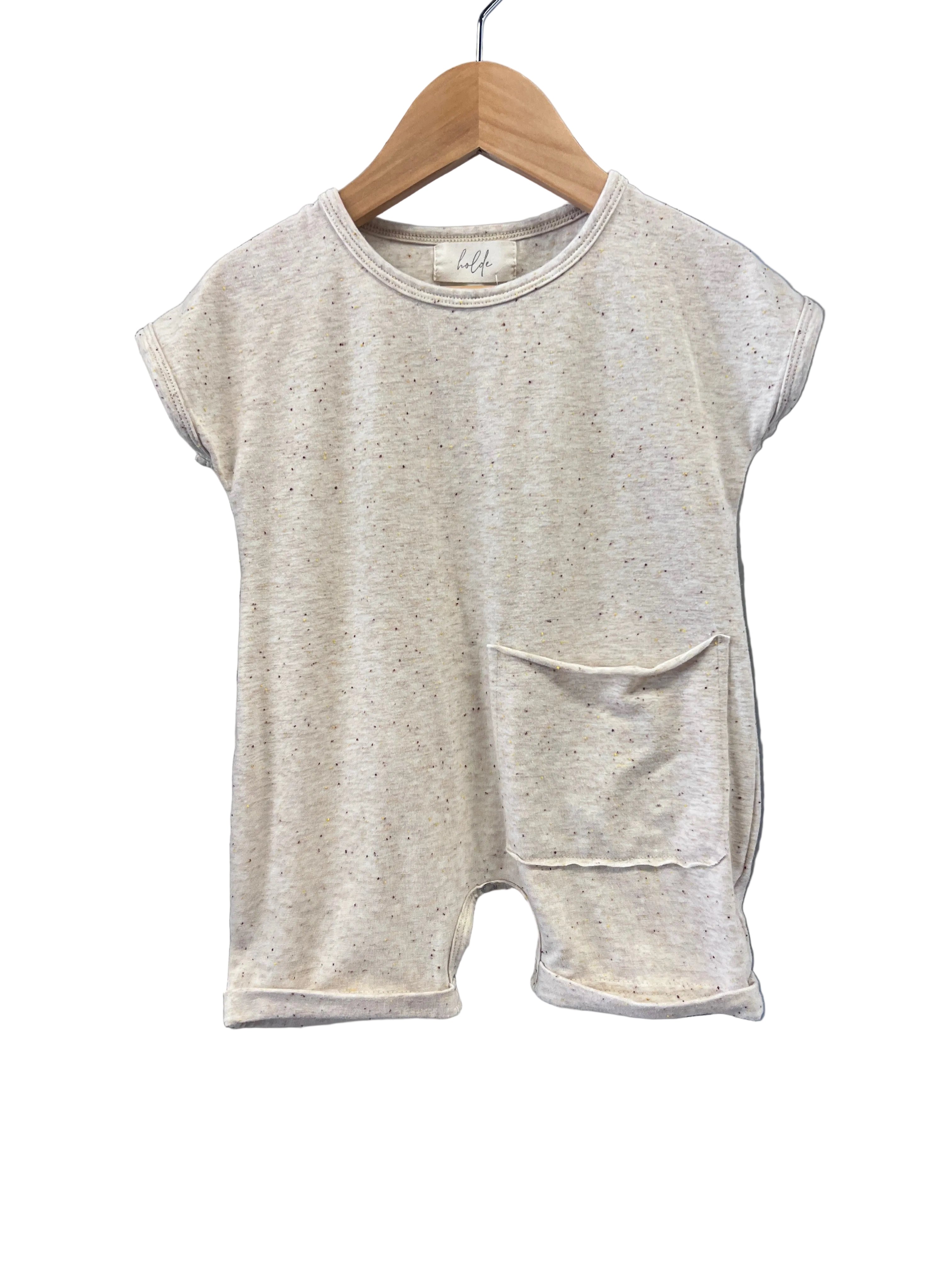 Beige Misc Romper, 12-18m