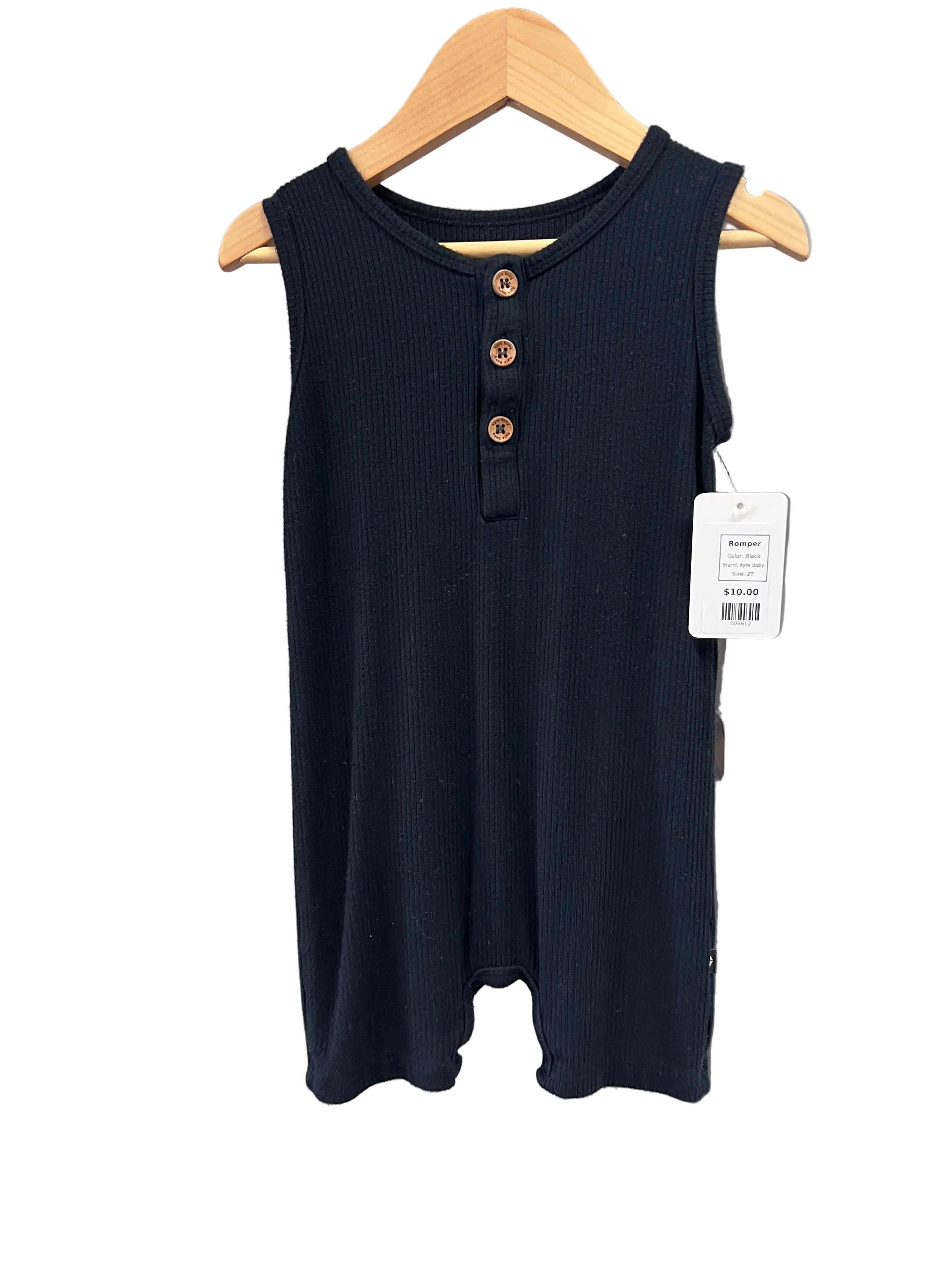 Black Kyte Baby Romper, 2T