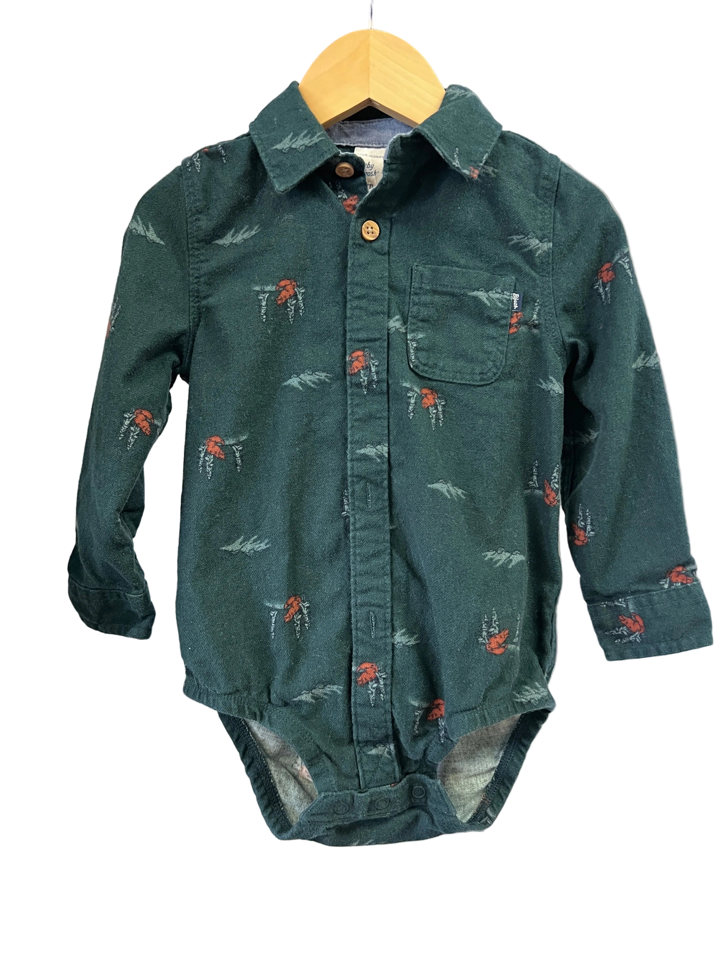 Green Oshkosh Shirt, 24m