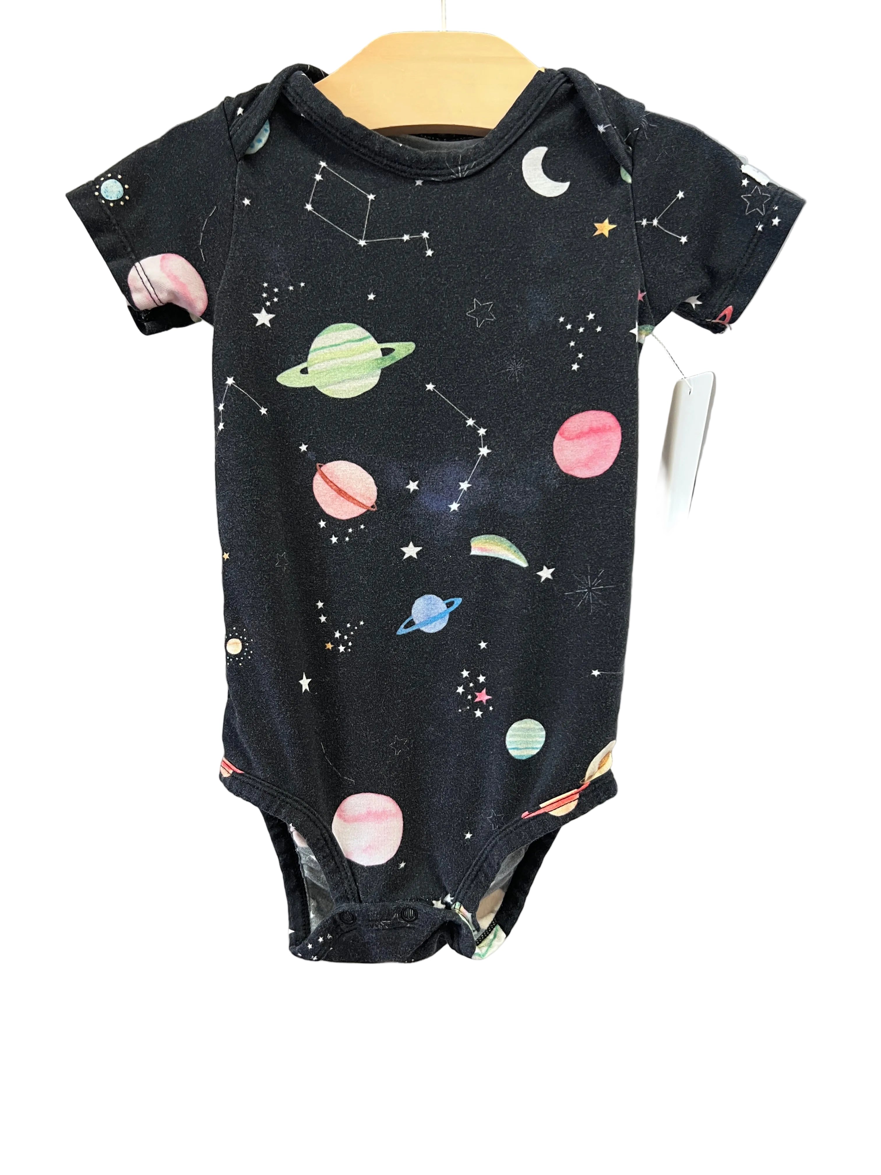Black Loulou Lollipop Onesie, 6-12m
