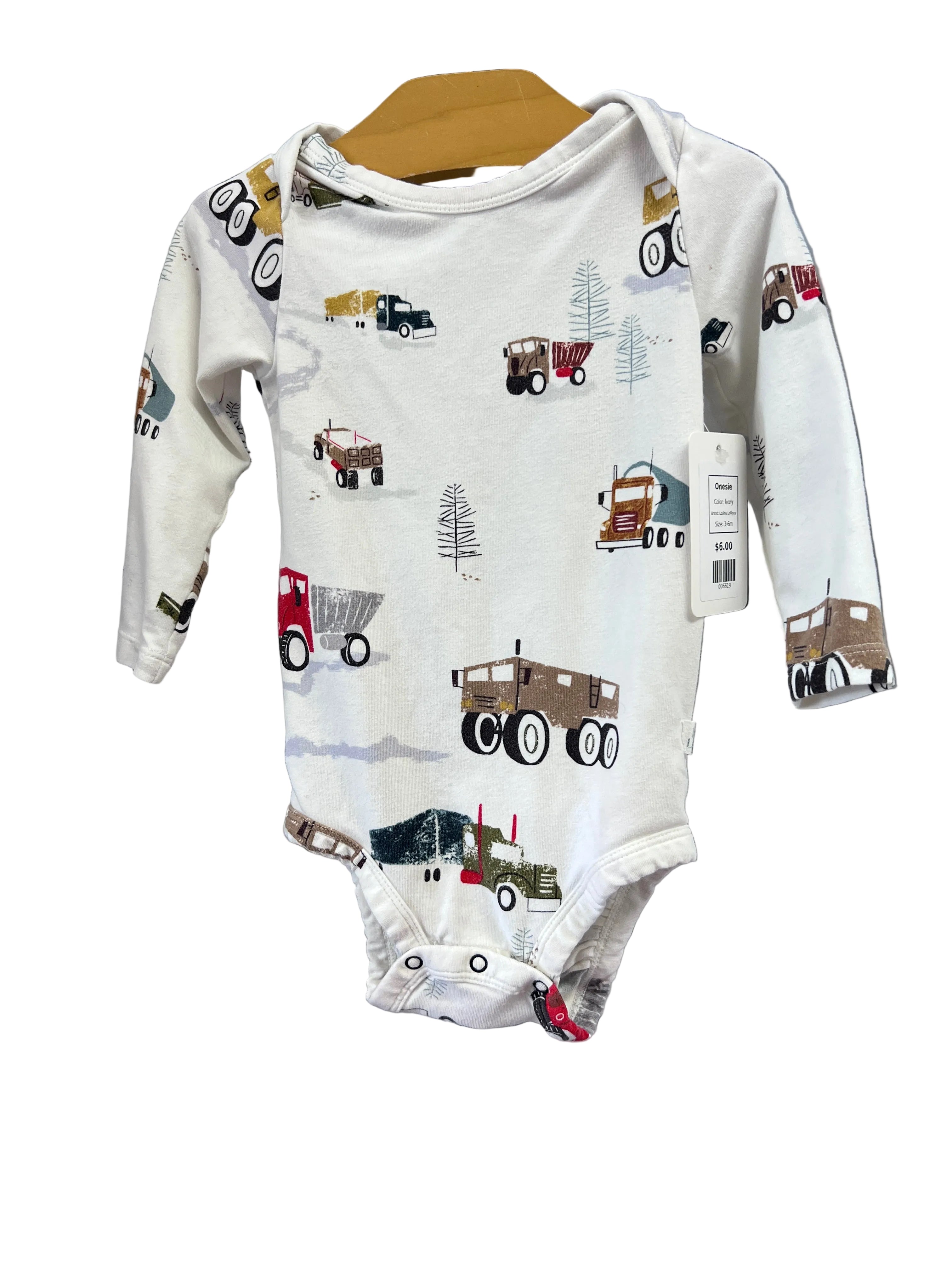 Ivory Loulou Lollipop Onesie, 3-6m
