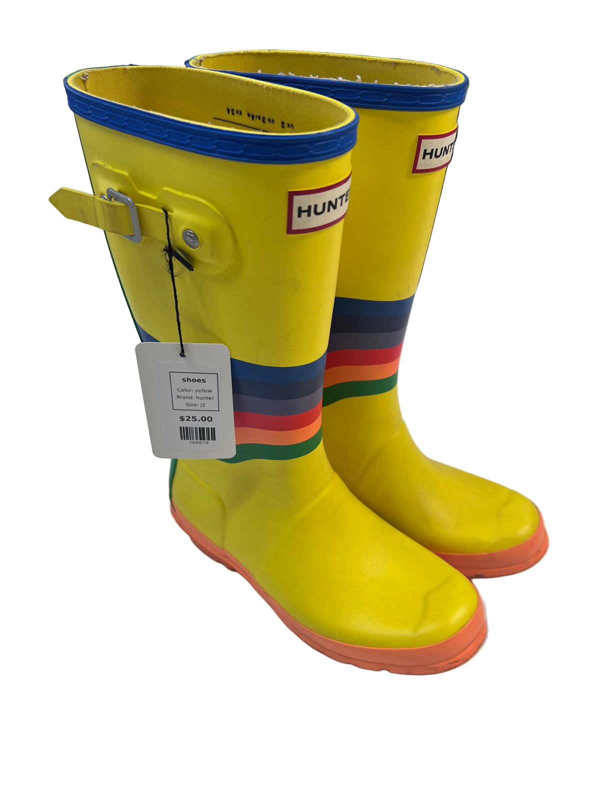 yellow hunter shoes, j2
