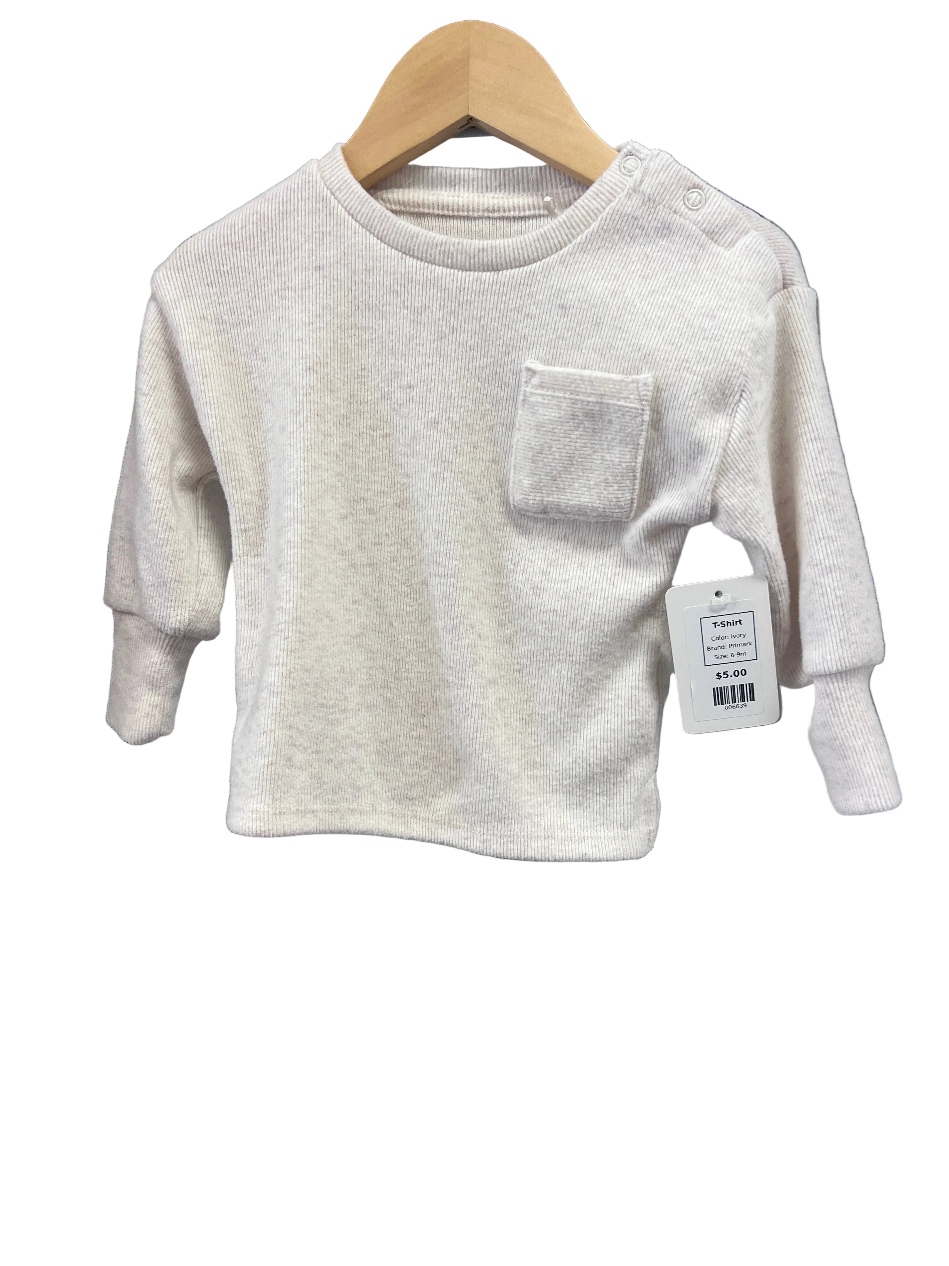 ivory Primark T-Shirt, 6-9m