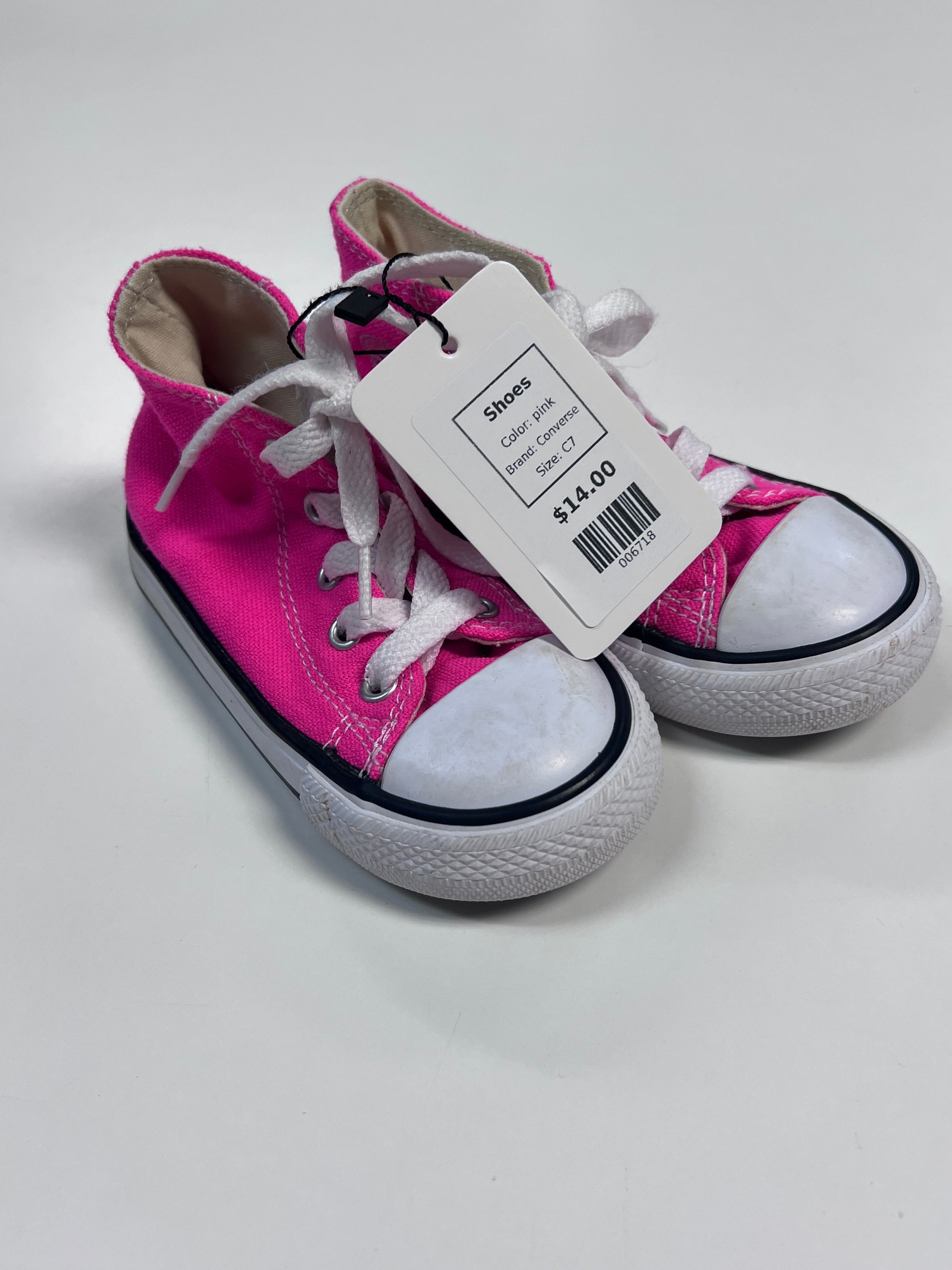 pink Converse Shoes, C7