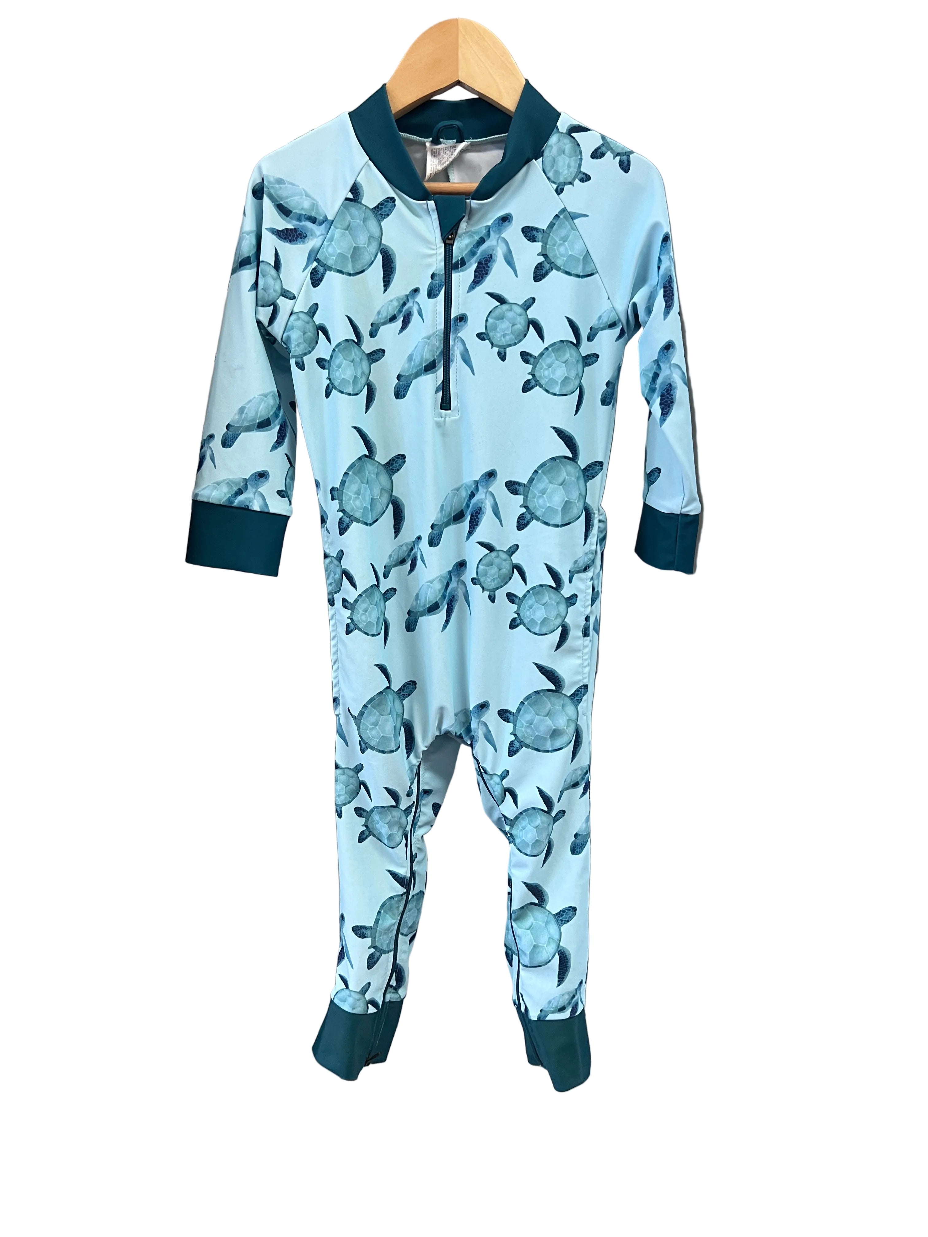 Teal Honeysuckle Swim Swim, 2t
