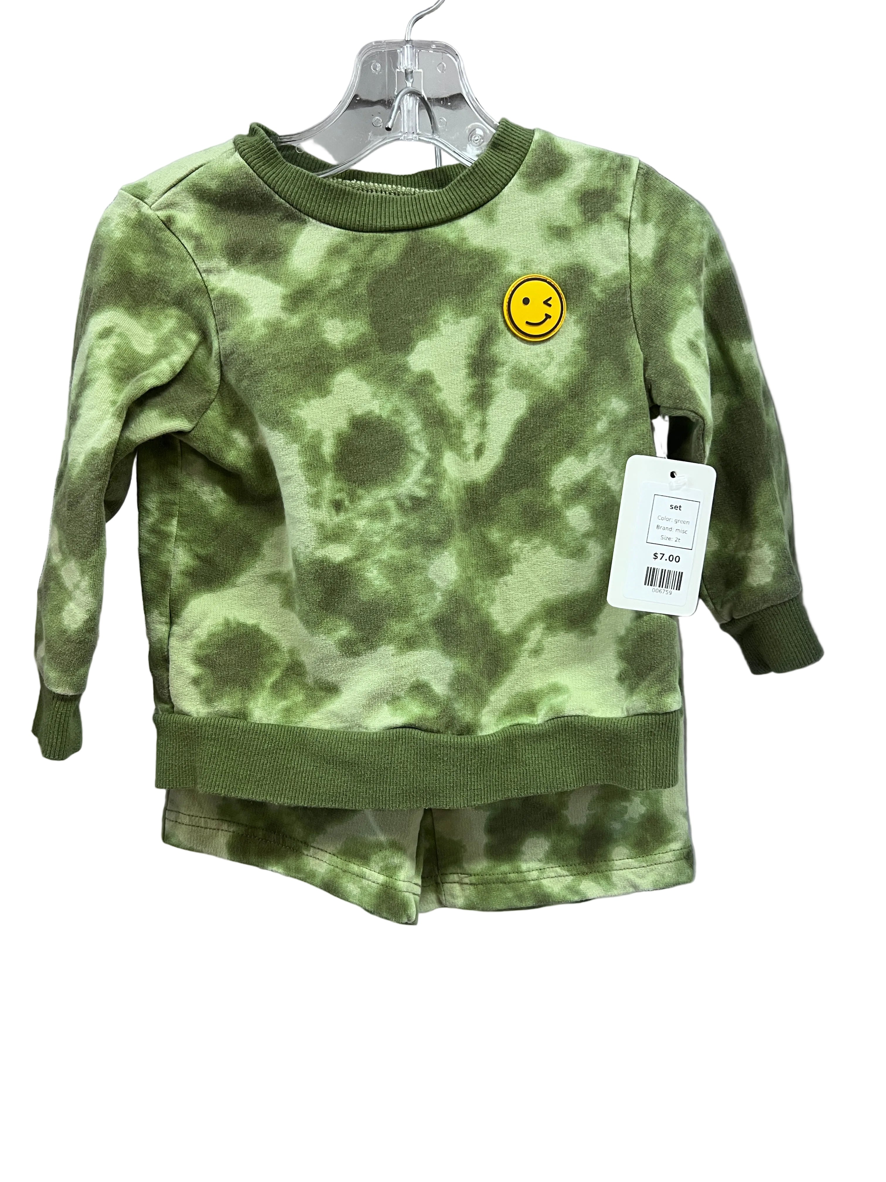 green misc set, 2t