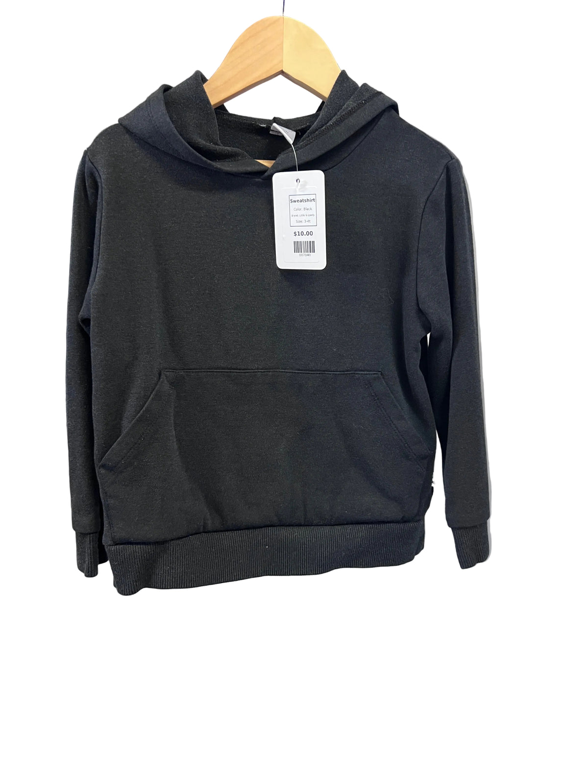 Black Little & Lively Sweatshirt, 3-4t