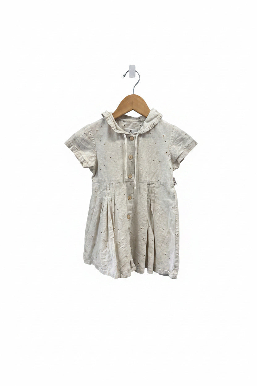 Beige Misc Dress, 3-4t