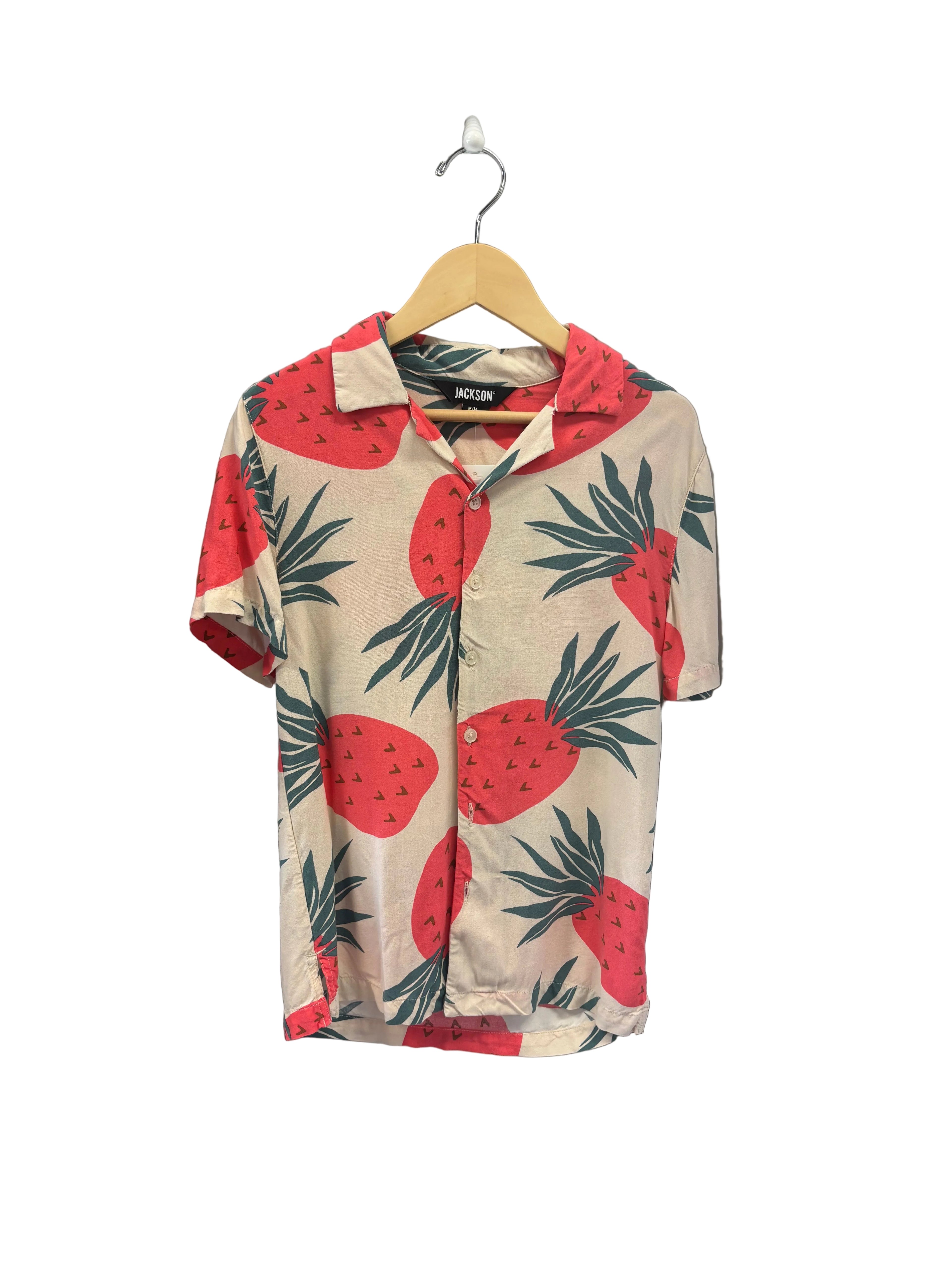 Beige Misc Dress Shirt, M
