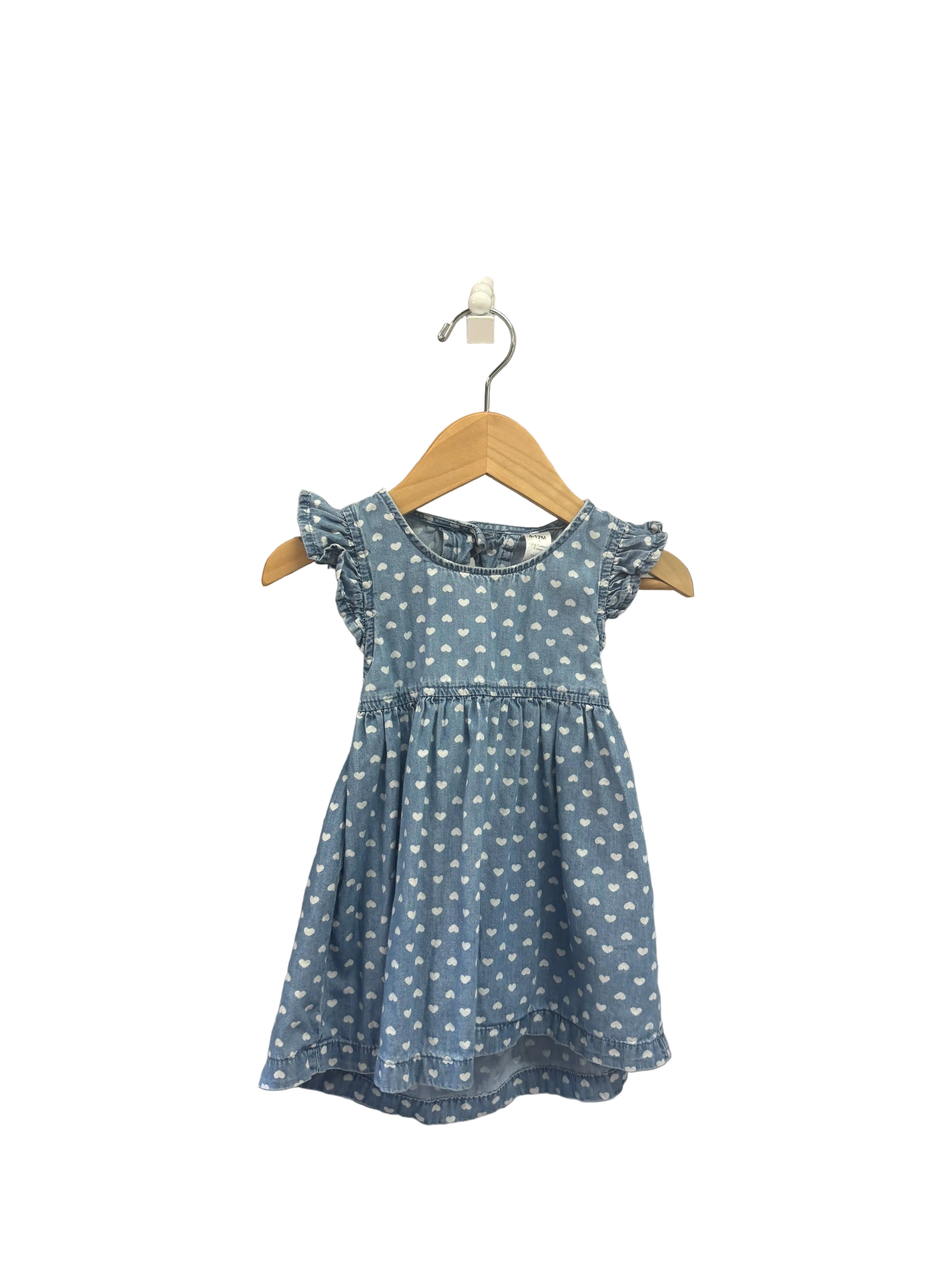 Denim George Dress, 6-12m